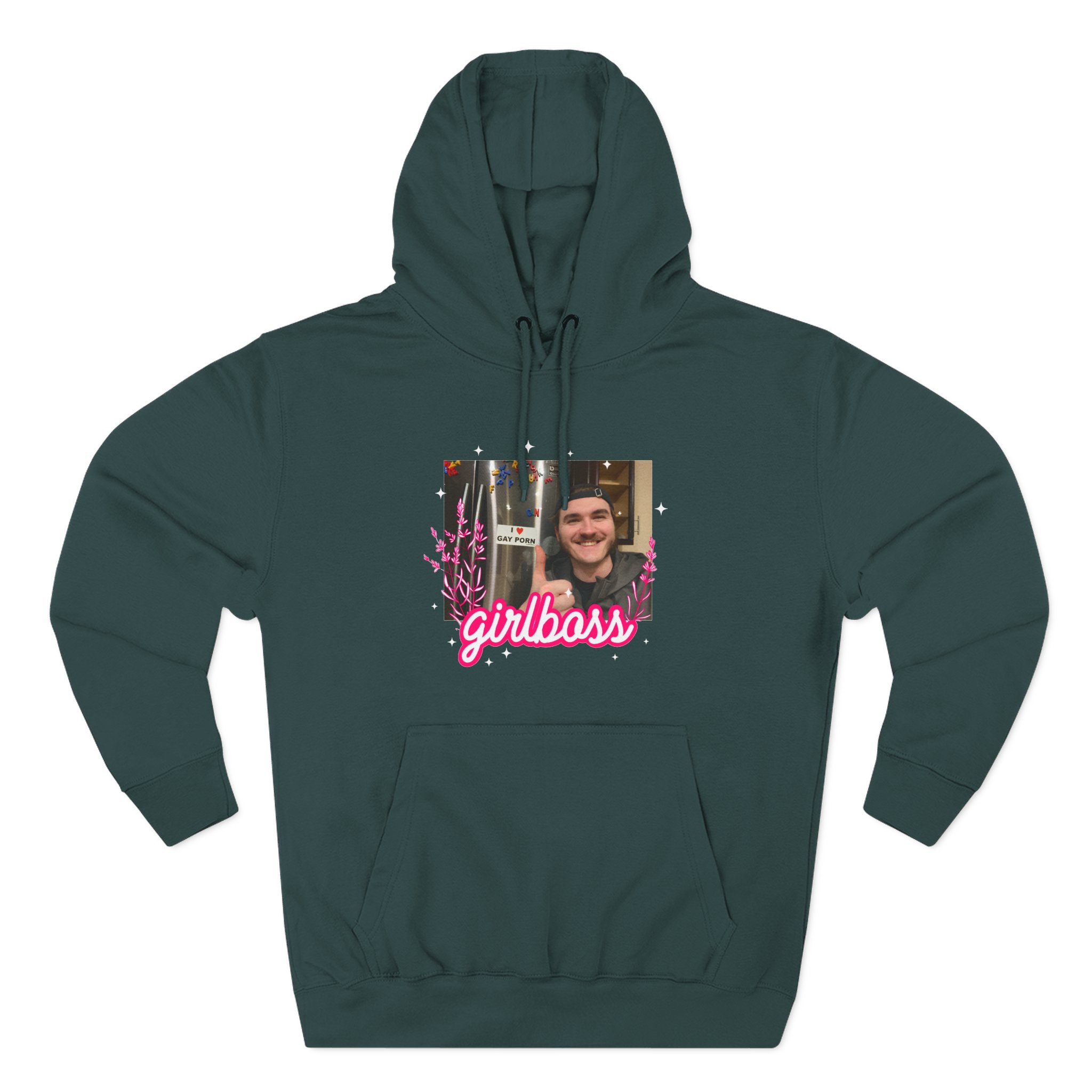 Jschlatt Girlboss Three-Panel Fleece Hoodie - Image 7