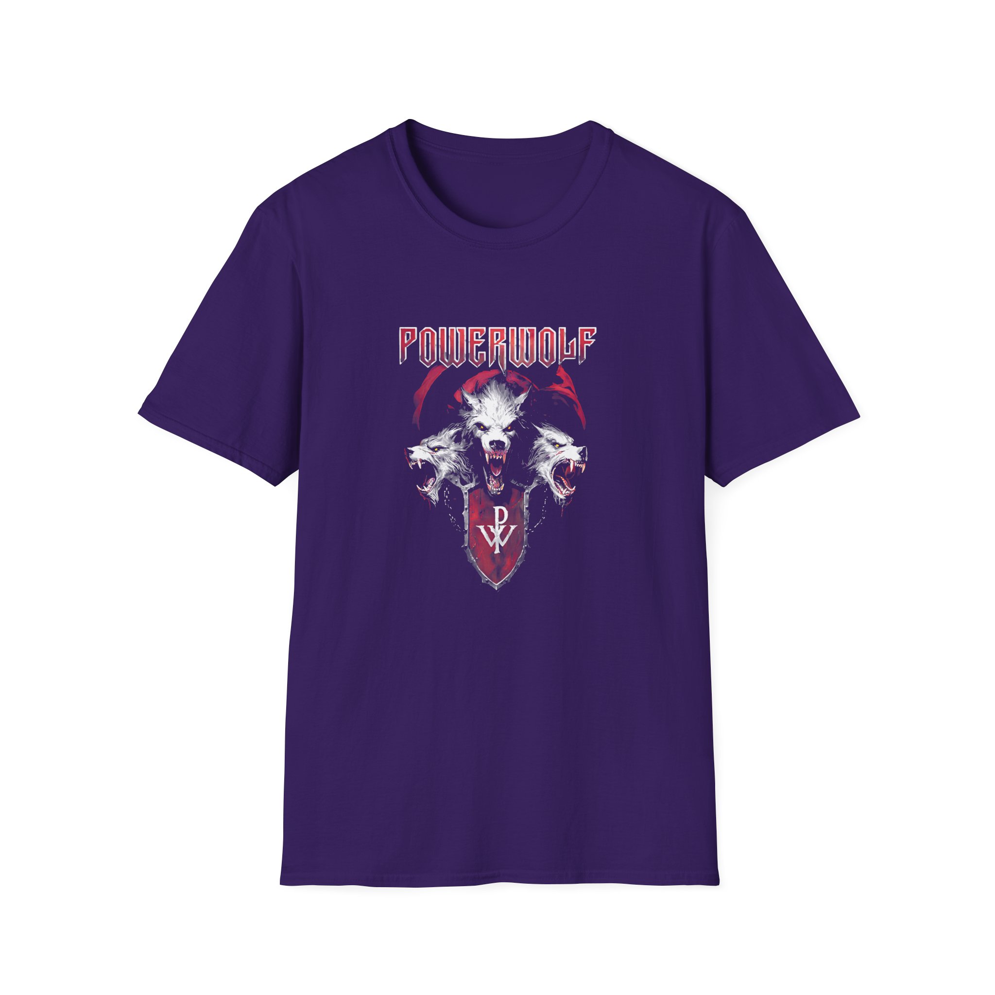 Powerwolf Triple Wolf Unisex Softstyle T-Shirt - Image 9