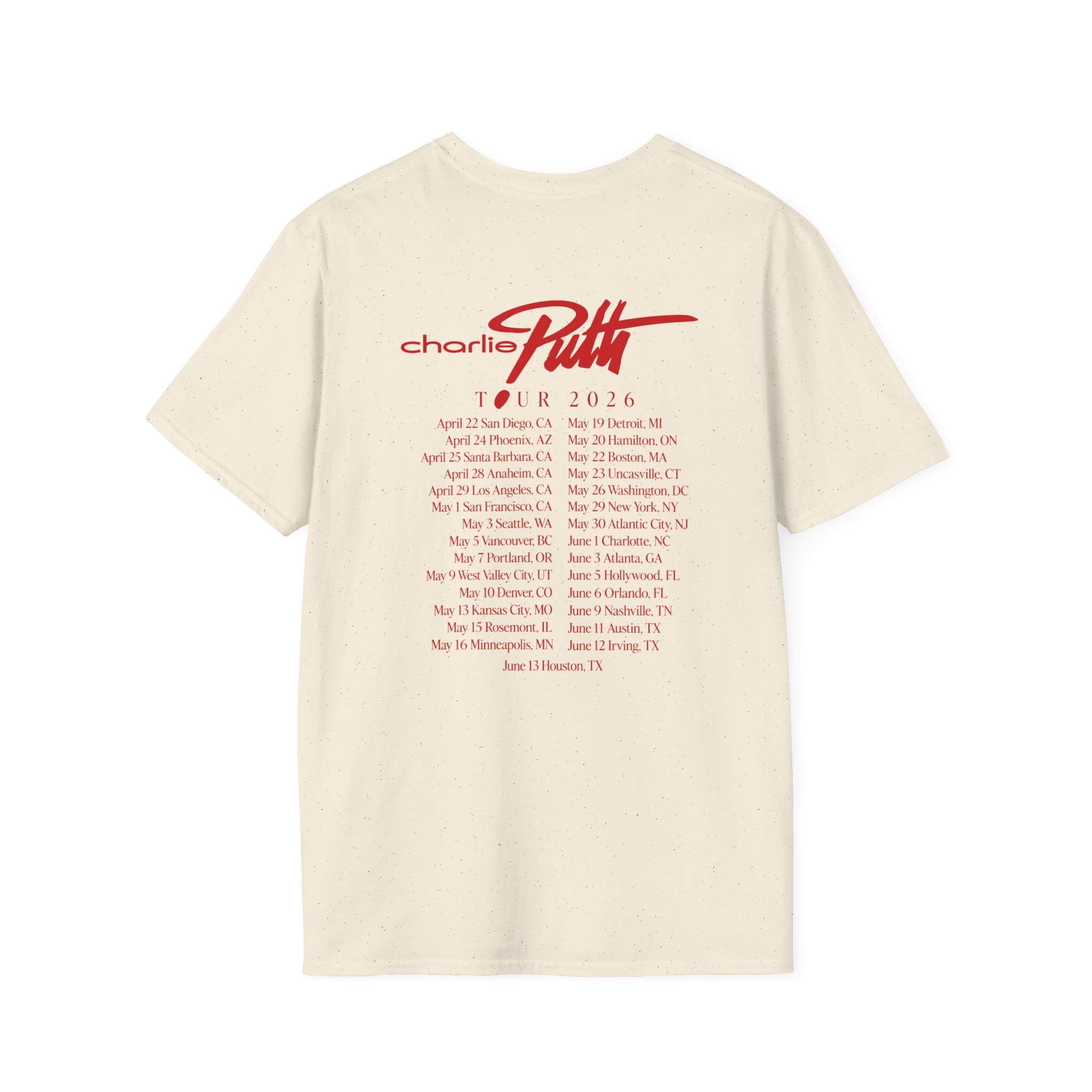 Charlie Puth Whatever's Clever! 2026 Unisex Softstyle T-shirt - Image 8