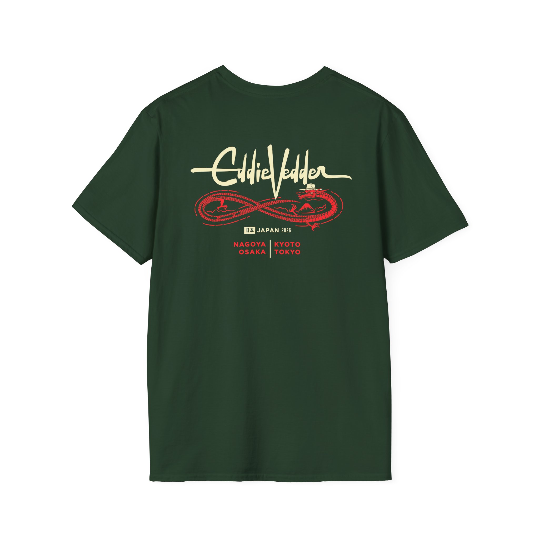 Eddie Vedder Figure 8 Dragon Unisex Softstyle T-Shirt - Image 6