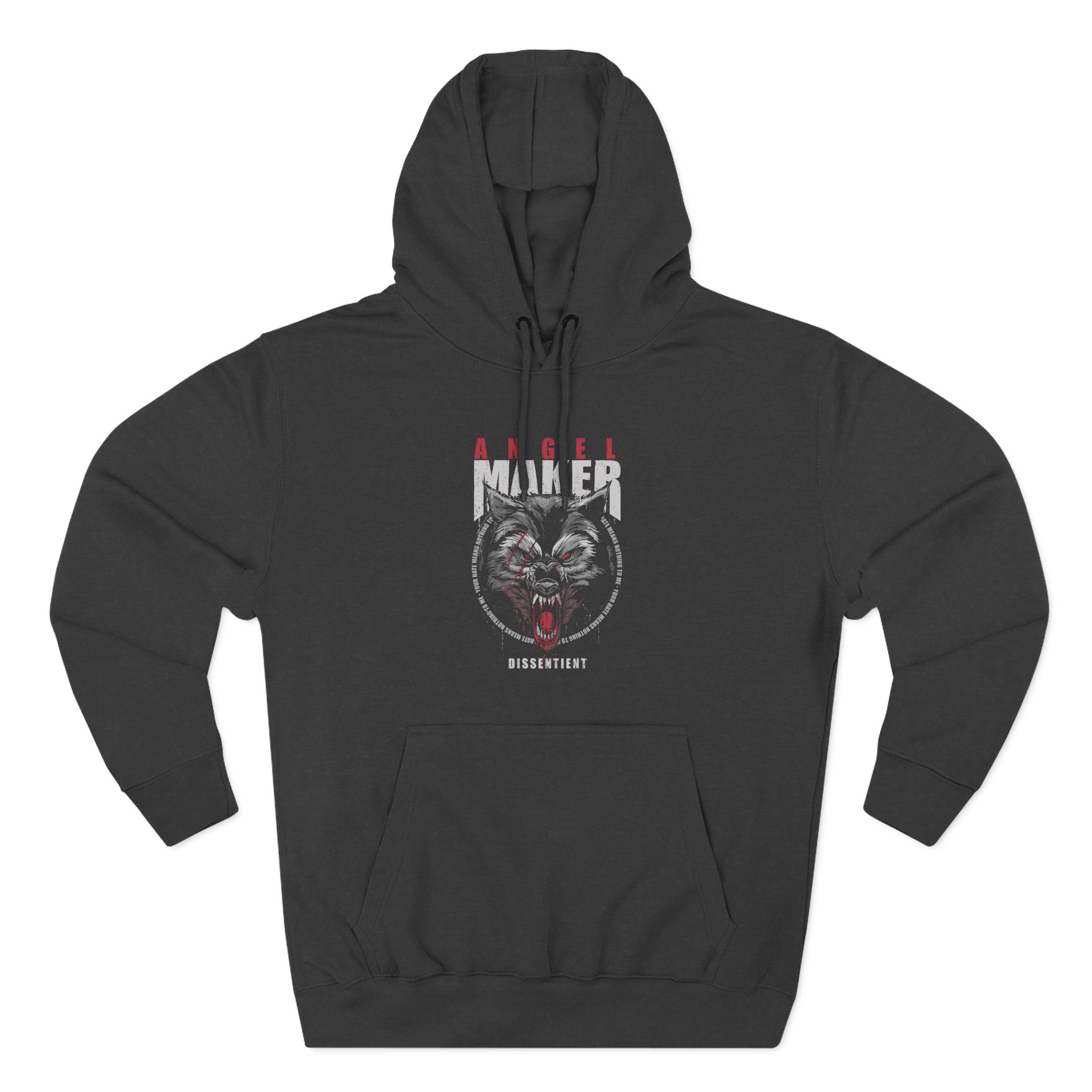 Angelmaker Battle Wolf Three-Panel Fleece Hoodie - Image 3