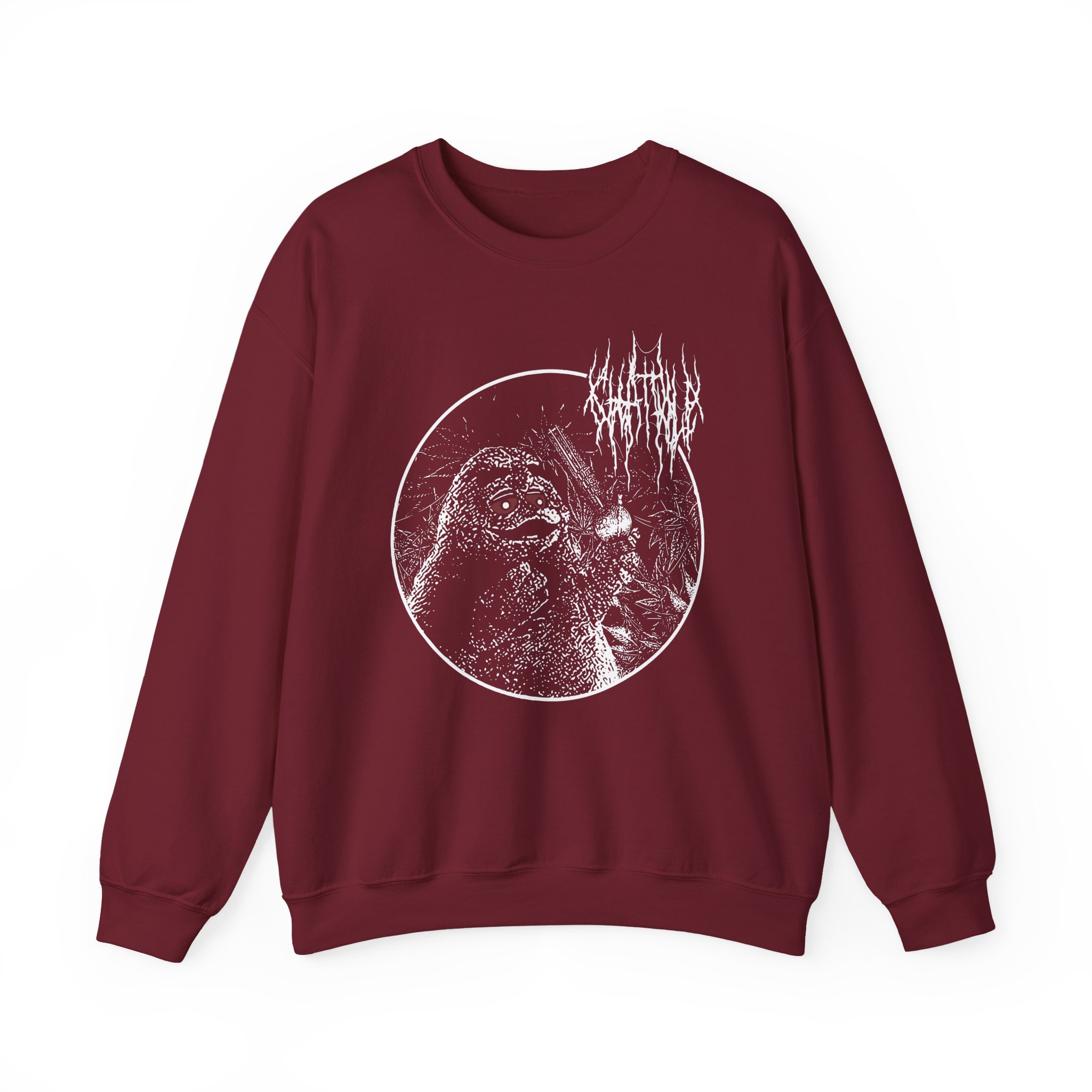 Chat Pile Grim Guy Smoking Weed Unisex Heavy Blend™ Crewneck Sweatshirt - Image 13