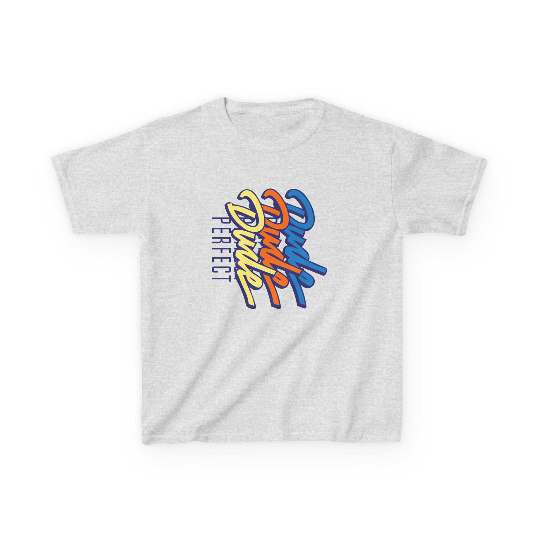Dude Perfect Stacked Script Kids Heavy Cotton™ Tee - Image 7