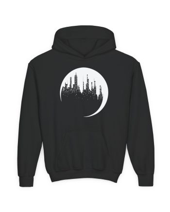 Dropout Unsleeping City Glow-In-The-Dark Youth Heavy Blend Hooded Sweatshirt