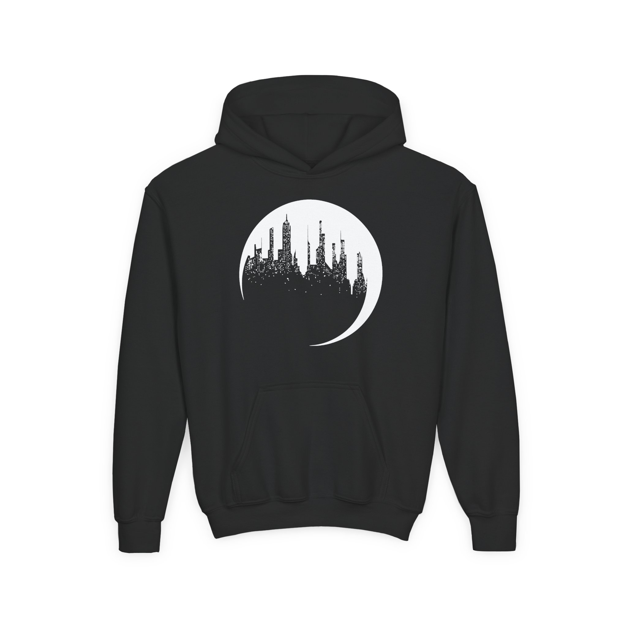 Dropout Unsleeping City Glow-In-The-Dark Youth Heavy Blend Hooded Sweatshirt