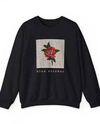 Blue October Rose Lyric Unisex Heavy Blend™ Crewneck Sweatshirt