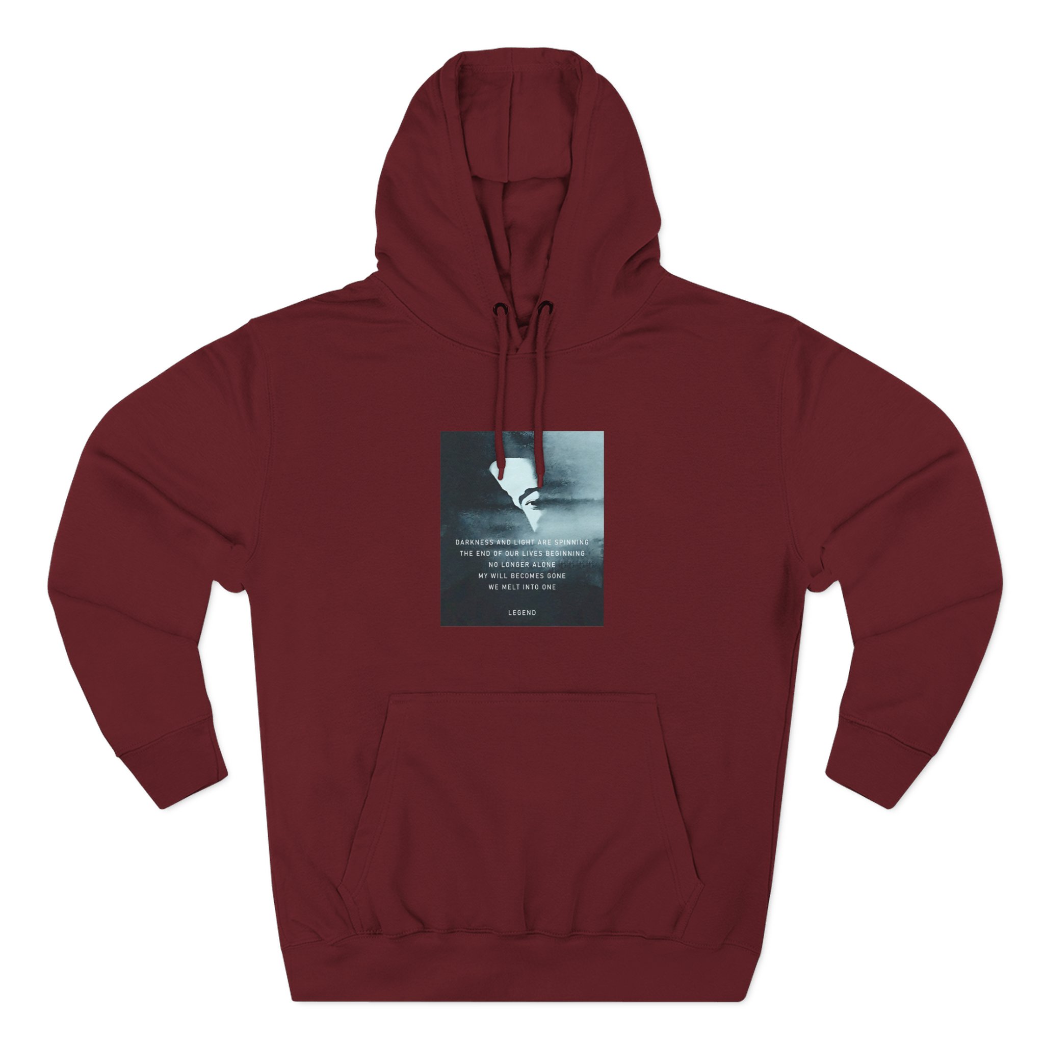 John Legend Darkness Lyrics Three-Panel Fleece Hoodie - Image 29