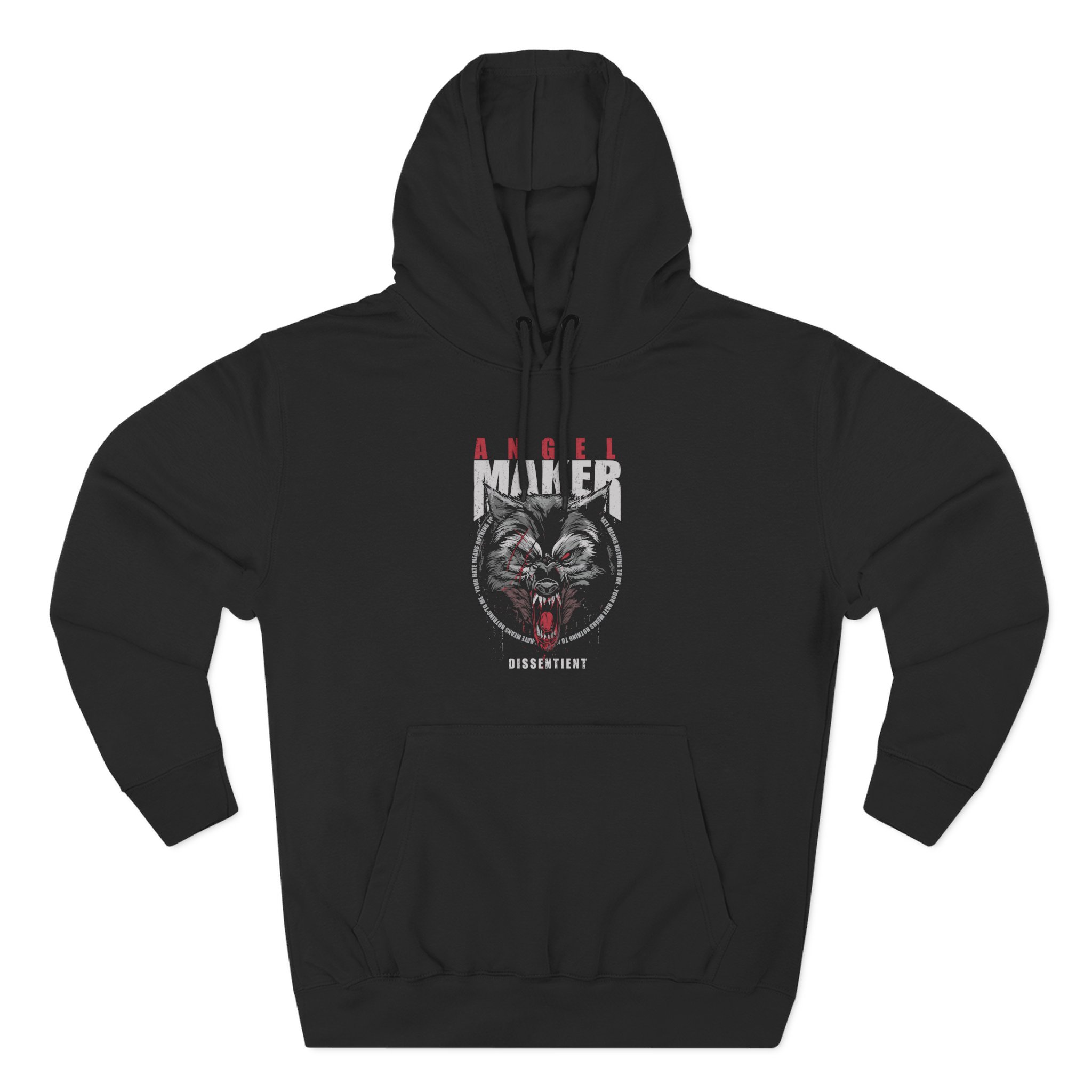 Angelmaker Battle Wolf Three-Panel Fleece Hoodie
