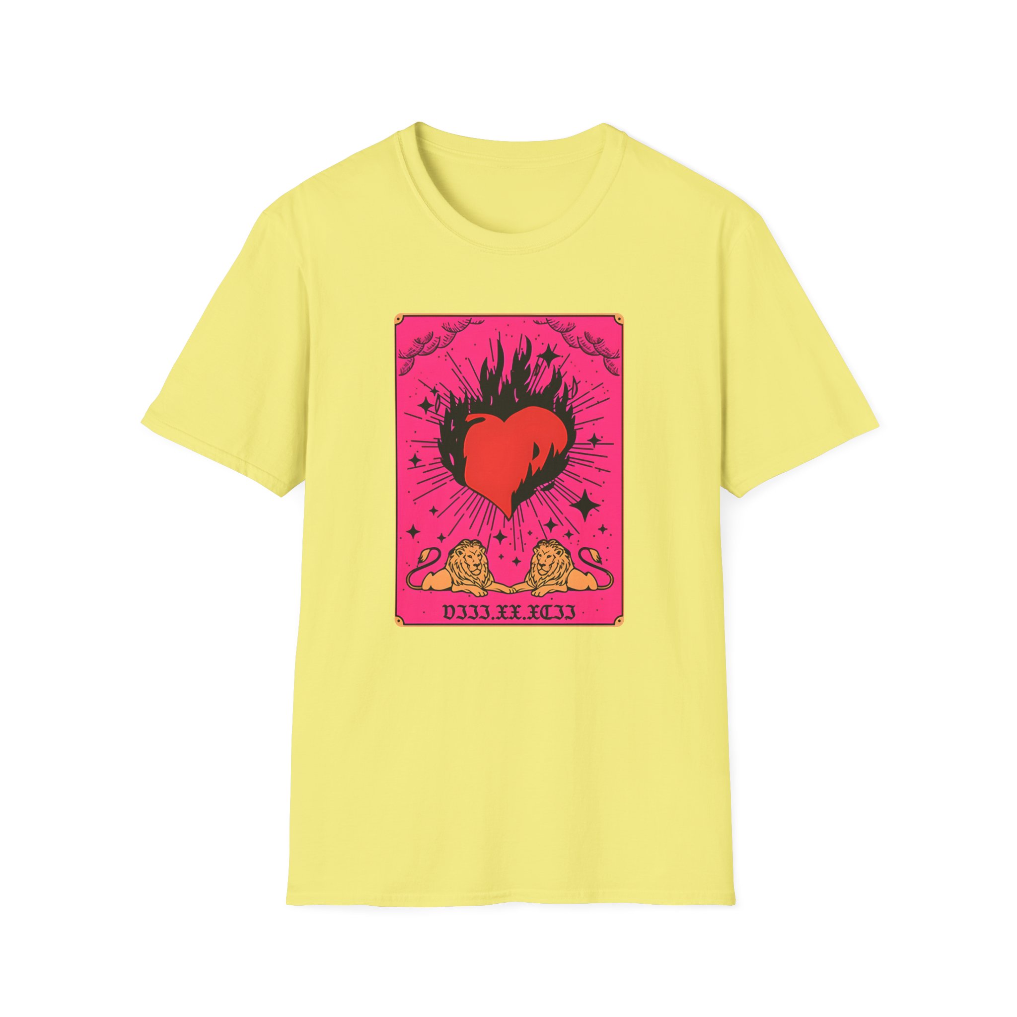 D L Burning Heart Unisex Softstyle T-Shirt - Image 7