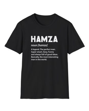 Hamza Name Unisex Softstyle T-Shirt