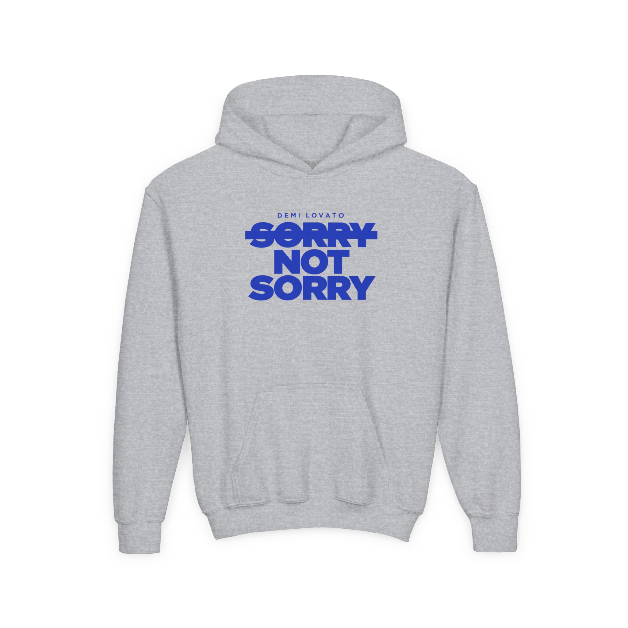 D L Sorry Not Sorry Youth Heavy Blend Hooded Sweatshirt - Image 3