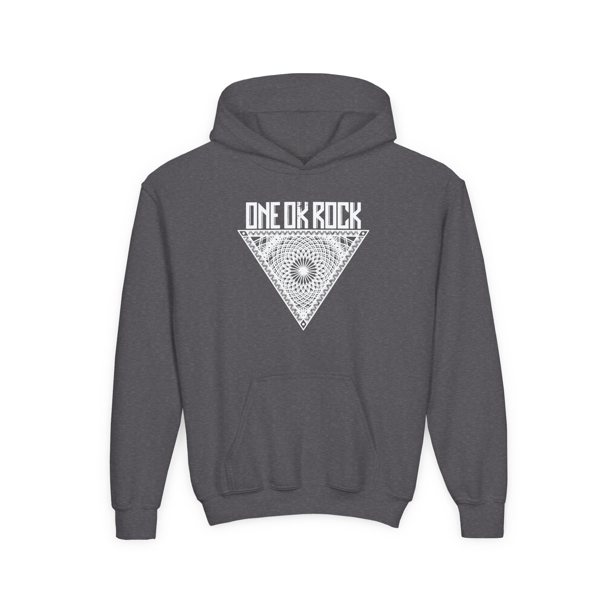 One Ok Rock Triangle Youth Heavy Blend Hooded Sweatshirt - Image 7