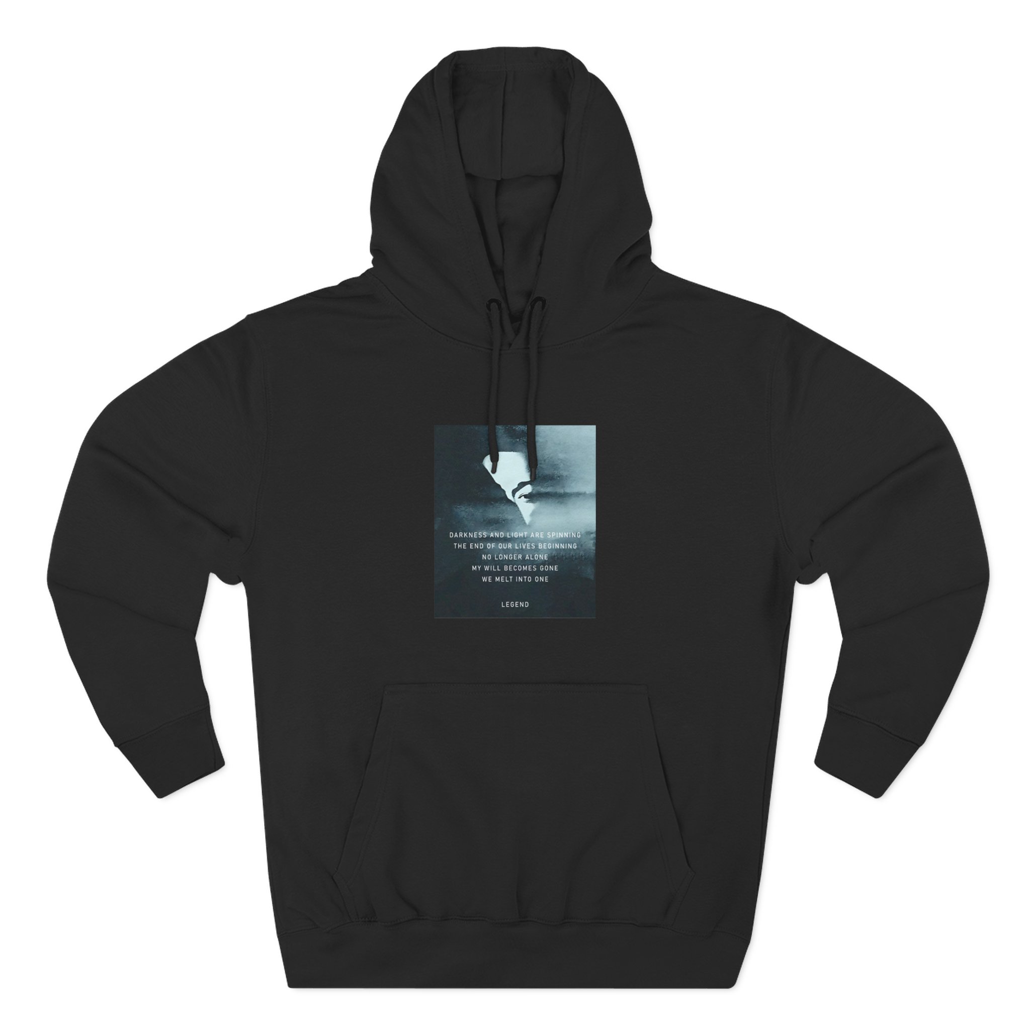 John Legend Darkness Lyrics Three-Panel Fleece Hoodie