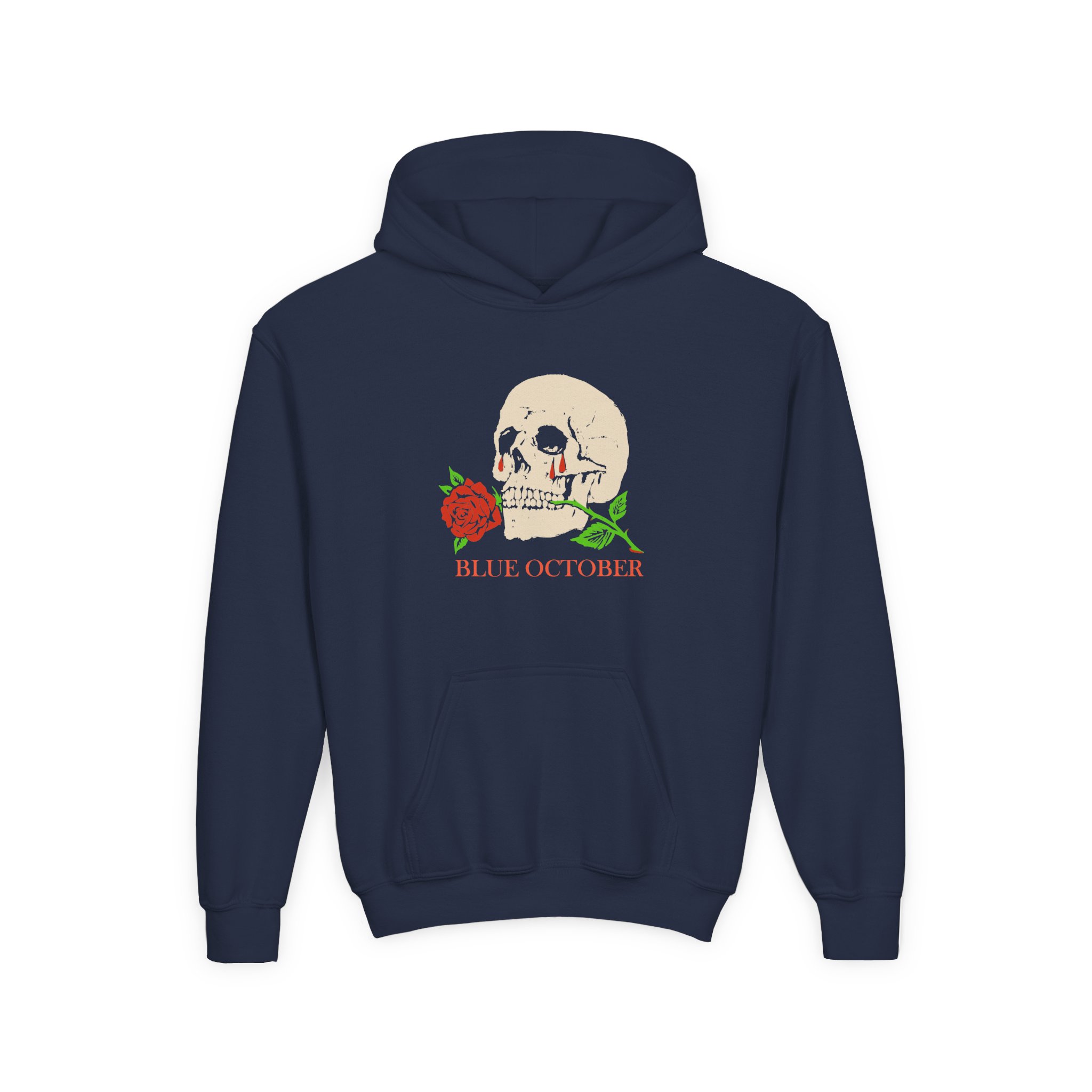 Blue October Where Did You Go Youth Heavy Blend Hooded Sweatshirt - Image 7