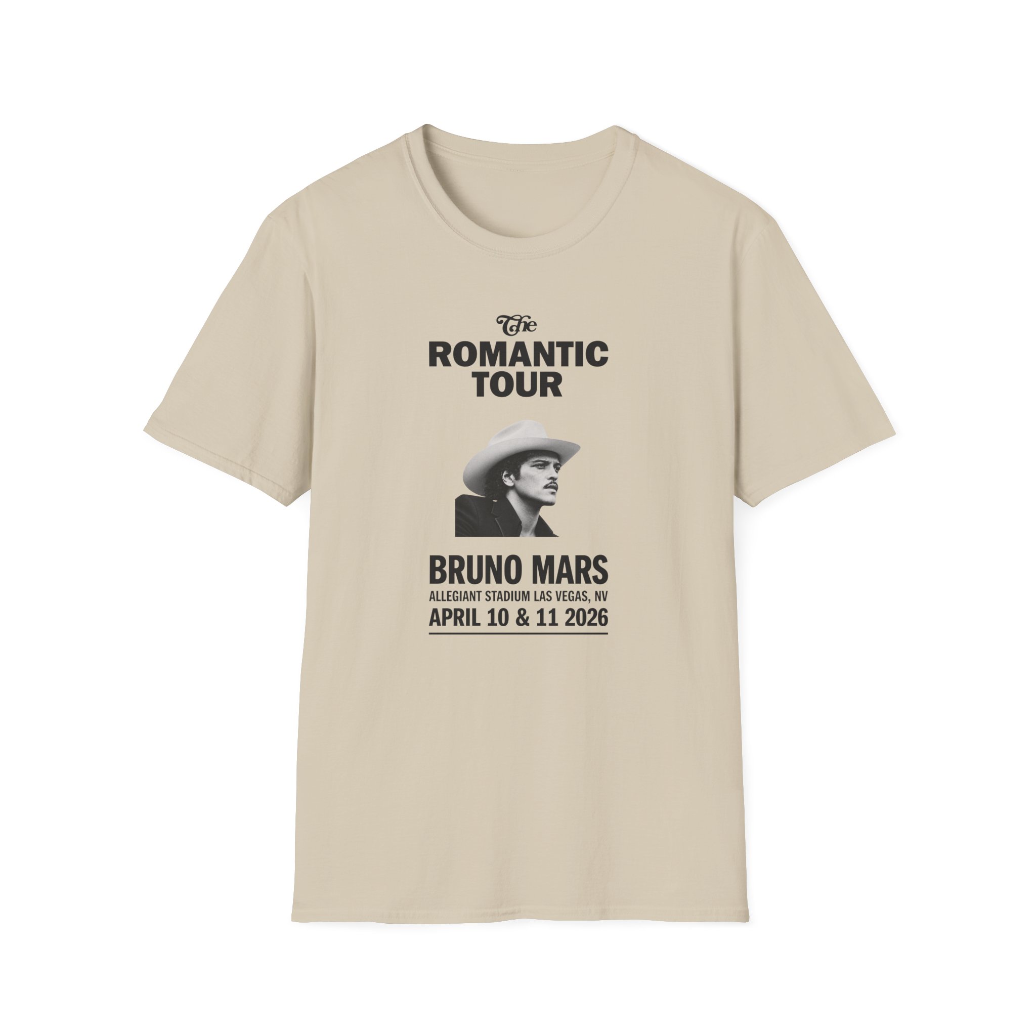 Bruno Mars Las Vegas the Romantic Unisex Softstyle T-Shirt - Image 3