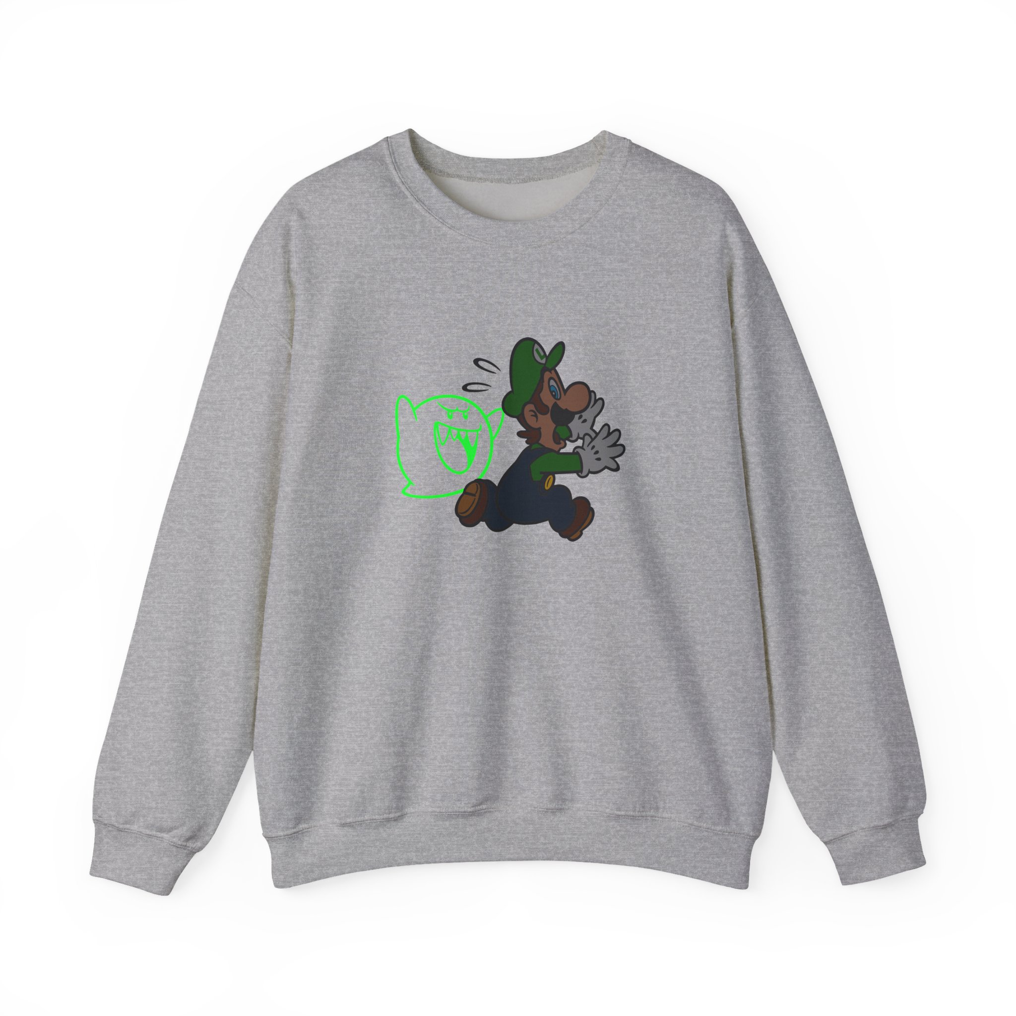 NTD Luigi™ and Boo Unisex Heavy Blend™ Crewneck Sweatshirt - Image 11