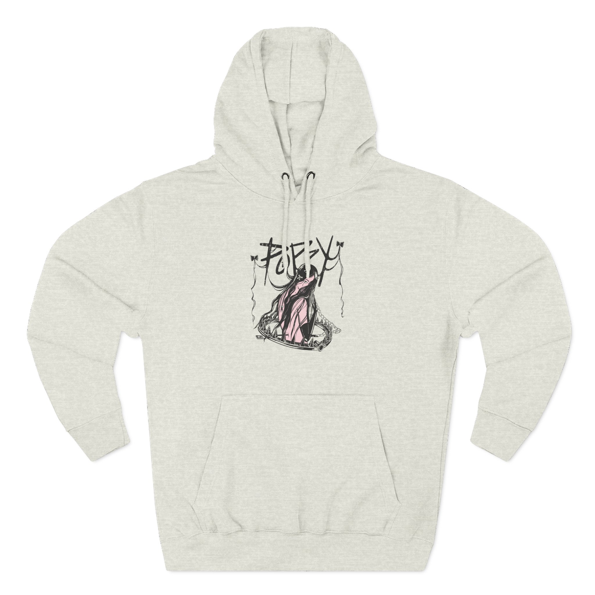 Poppy Negative Spaces Three-Panel Fleece Hoodie - Image 9