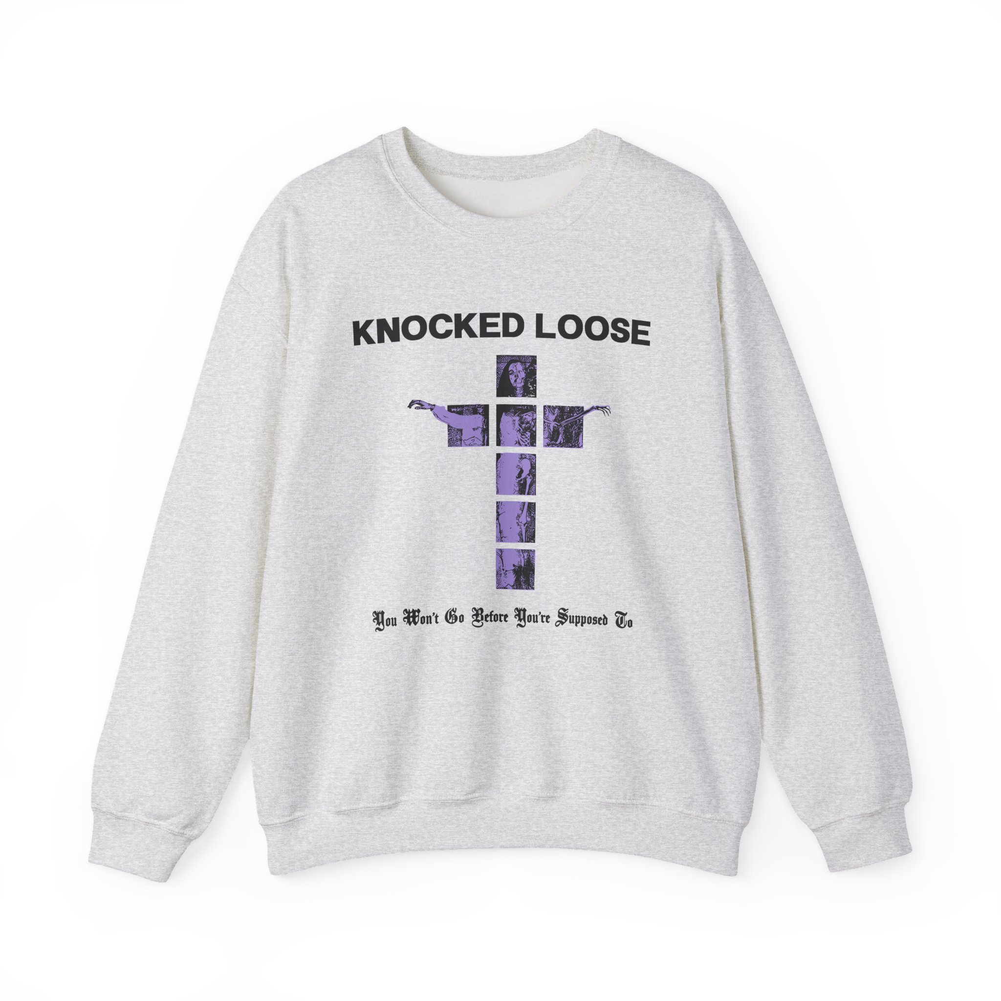 Knocked Loose Purple Cross Unisex Heavy Blend™ Crewneck Sweatshirt - Image 3