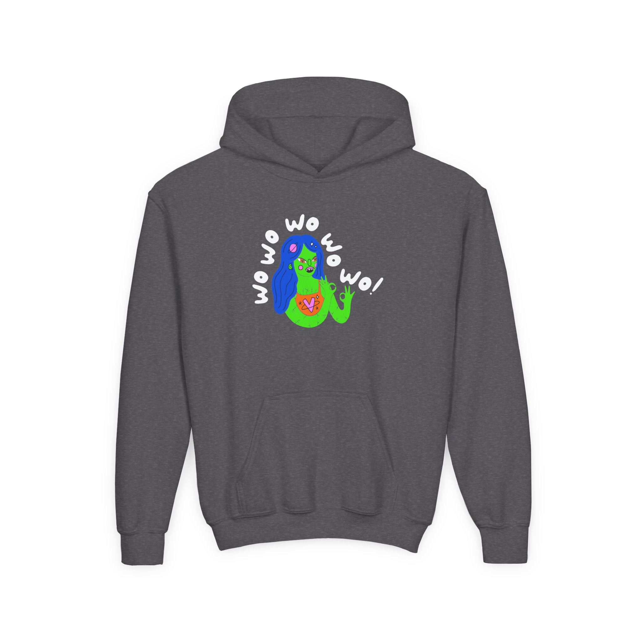 The Aquabats Martian Girl Youth Heavy Blend Hooded Sweatshirt - Image 5