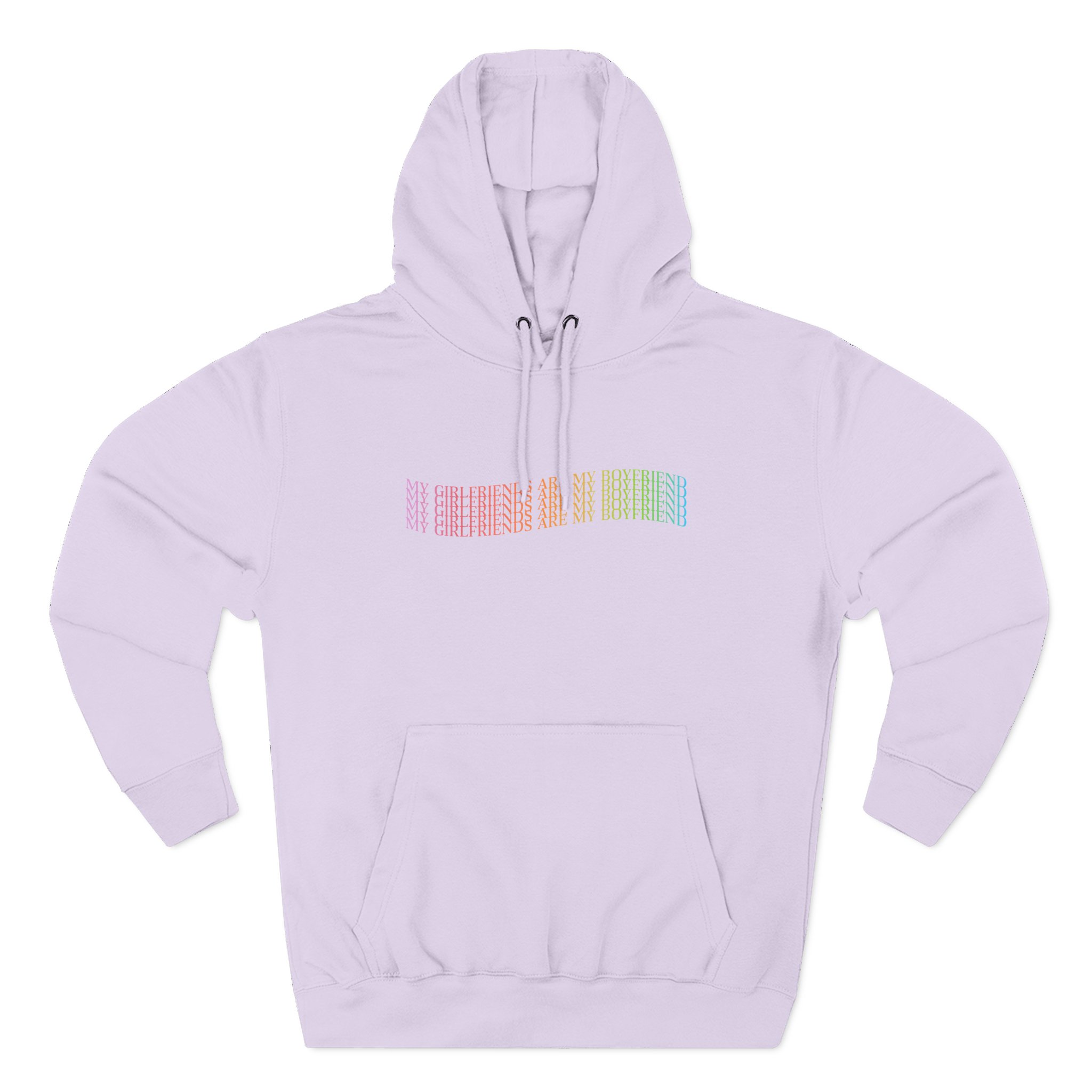 D L My Girlfriends Are My Boyfriend Pride Three-Panel Fleece Hoodie - Image 9