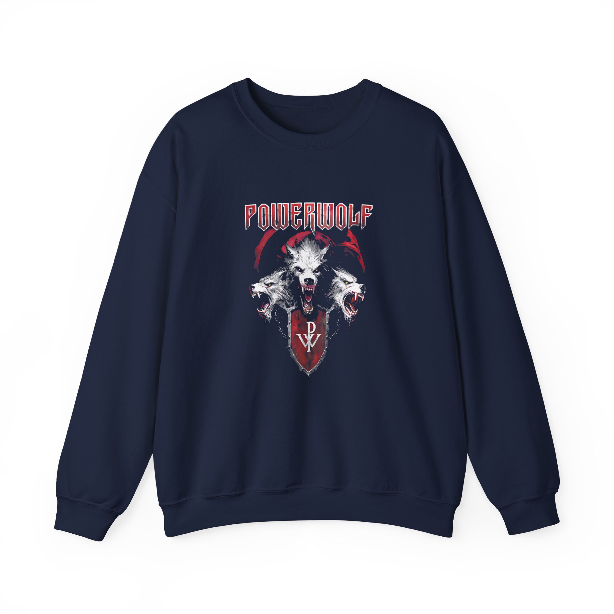 Powerwolf Triple Wolf Unisex Heavy Blend™ Crewneck Sweatshirt - Image 5