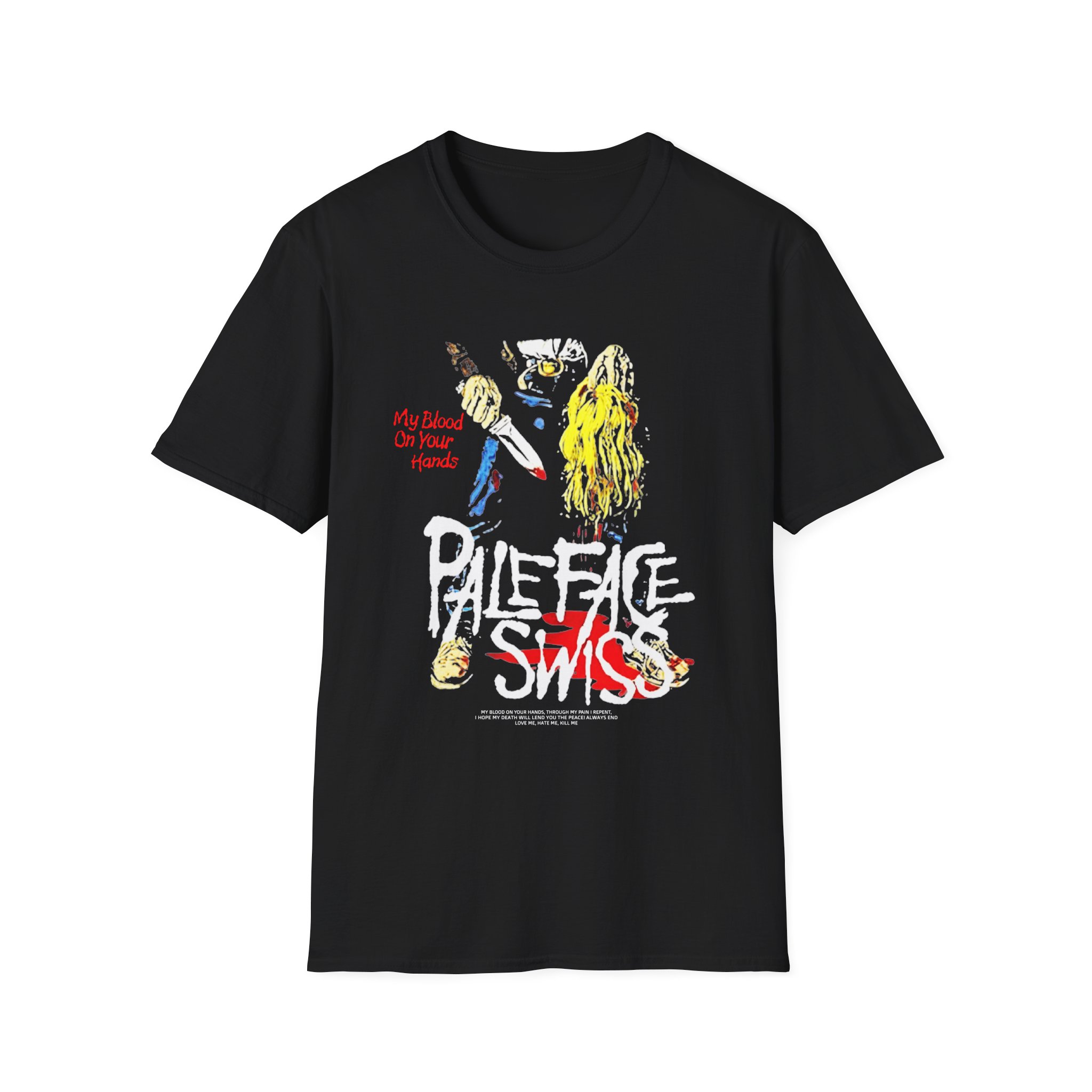 Paleface Swiss My Blood on Your Hands Washed Out Unisex Softstyle T-Shirt