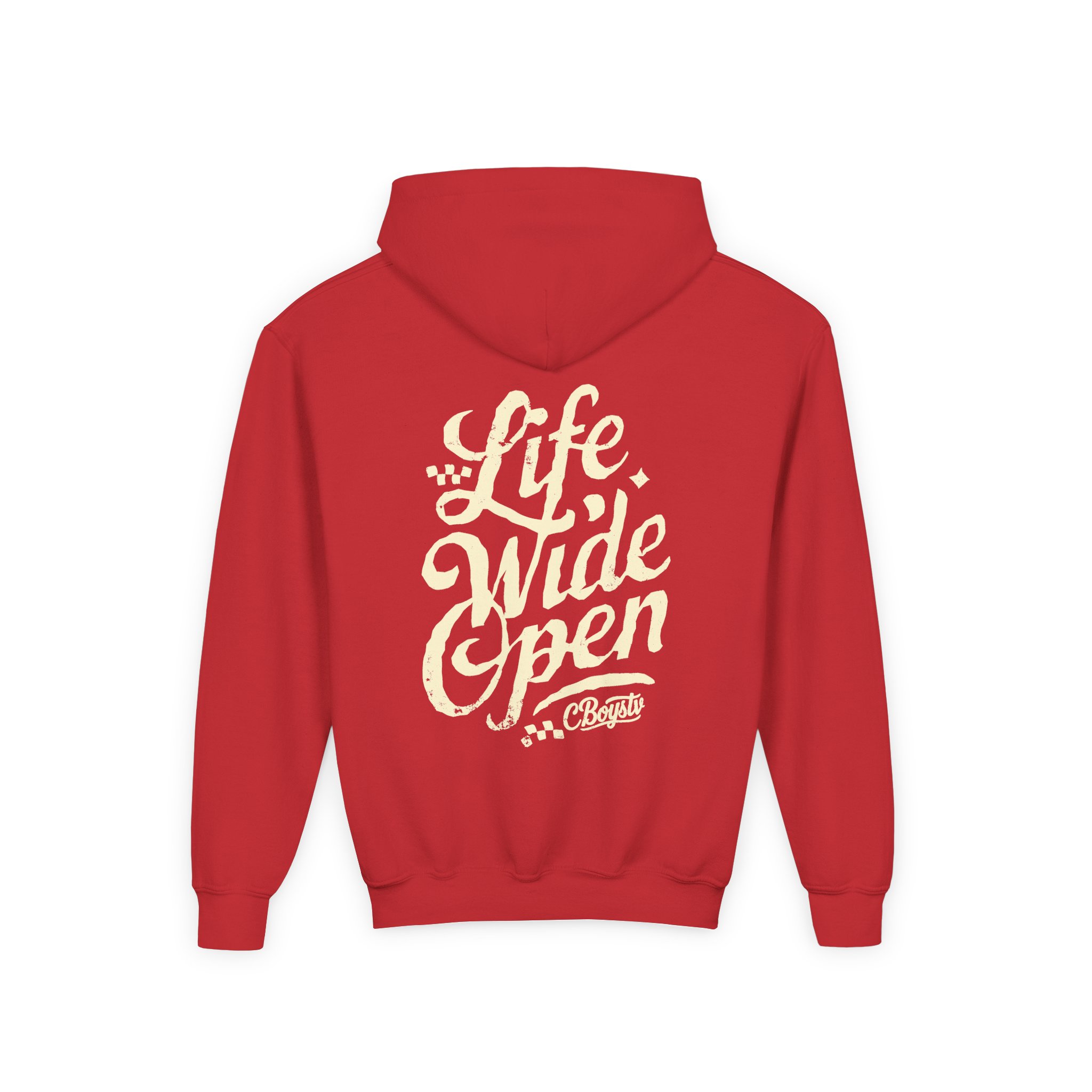 Cboystv Tan Script Youth Heavy Blend Hooded Sweatshirt - Image 16