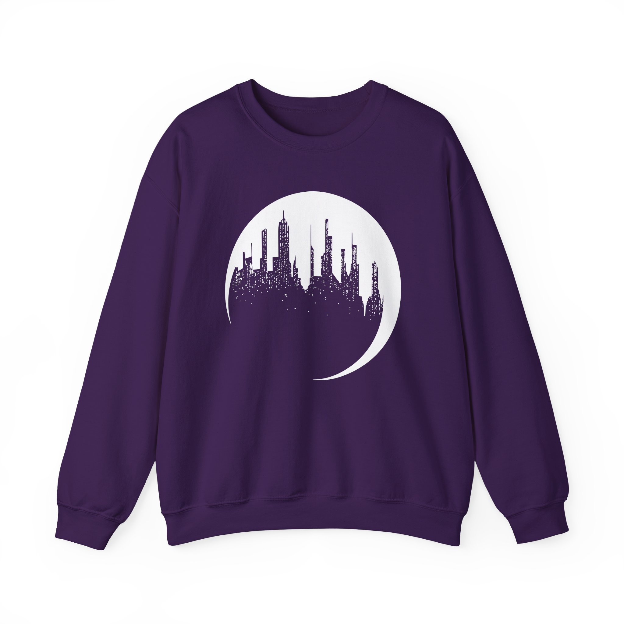Dropout Unsleeping City Glow-In-The-Dark Unisex Heavy Blend™ Crewneck Sweatshirt - Image 13