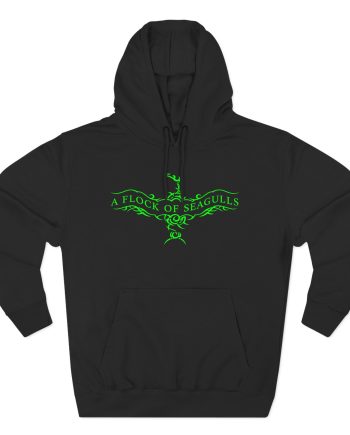 A Flock of Seagulls Logo Three-Panel Fleece Hoodie