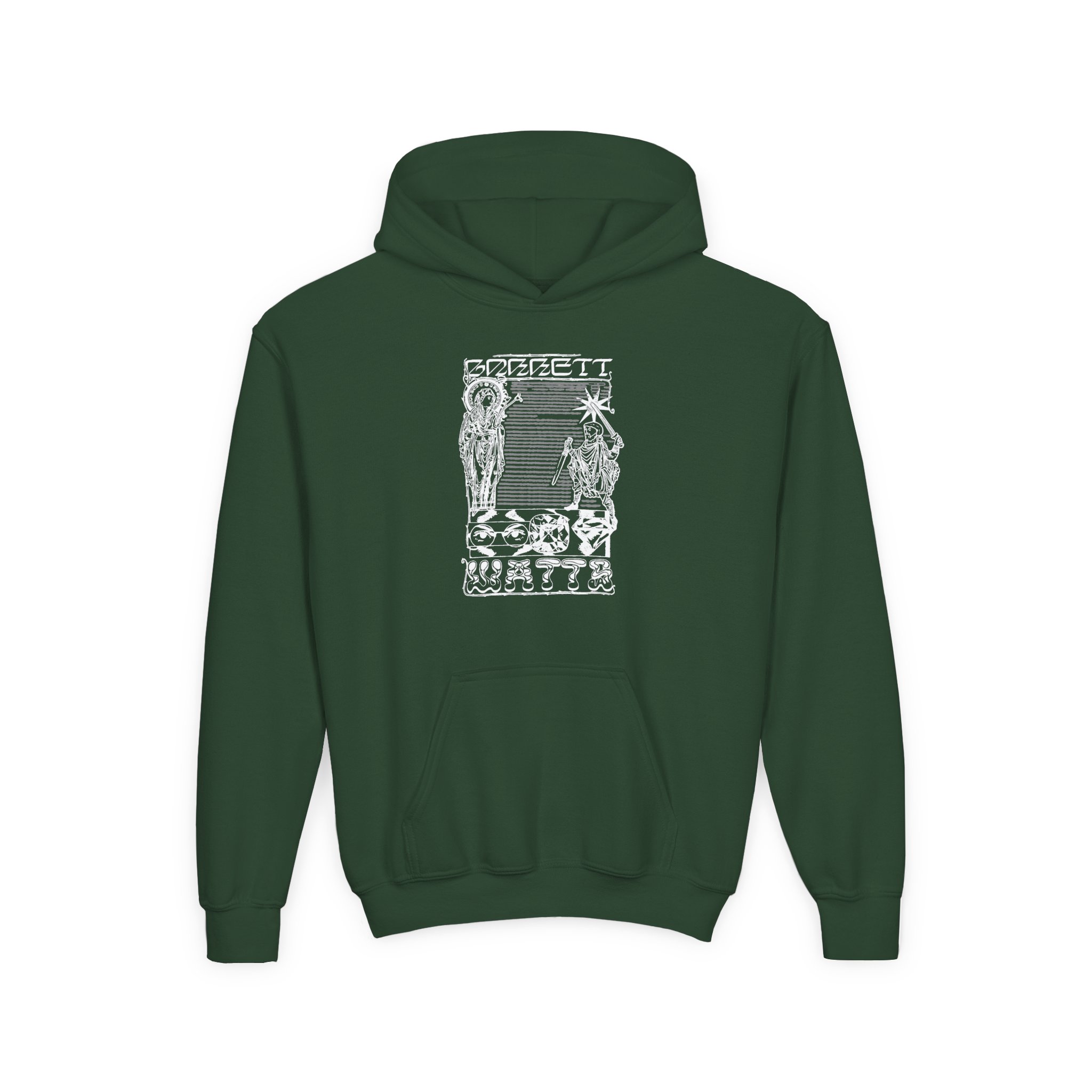 Garrett Watts Youth Heavy Blend Hooded Sweatshirt - Image 5
