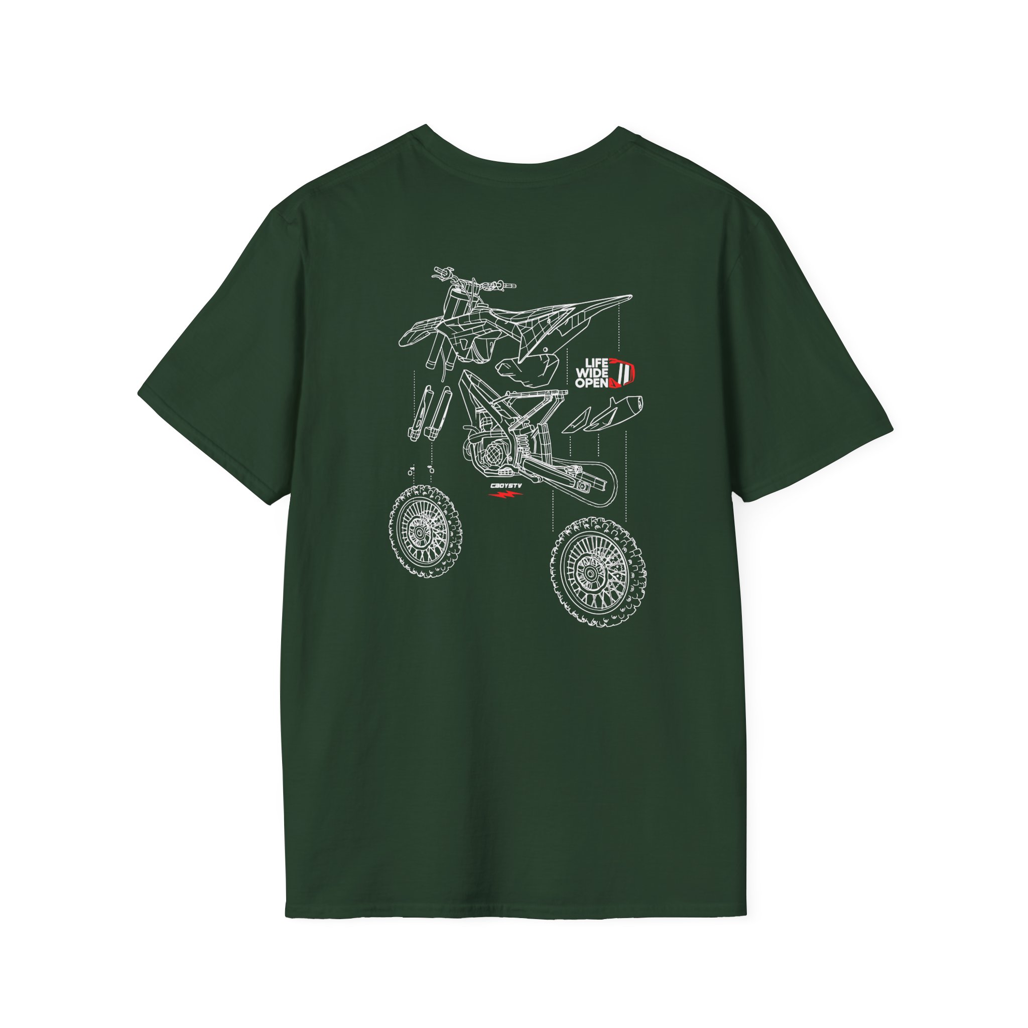Cboystv Dirtbike Blowup Unisex Softstyle T-Shirt - Image 10