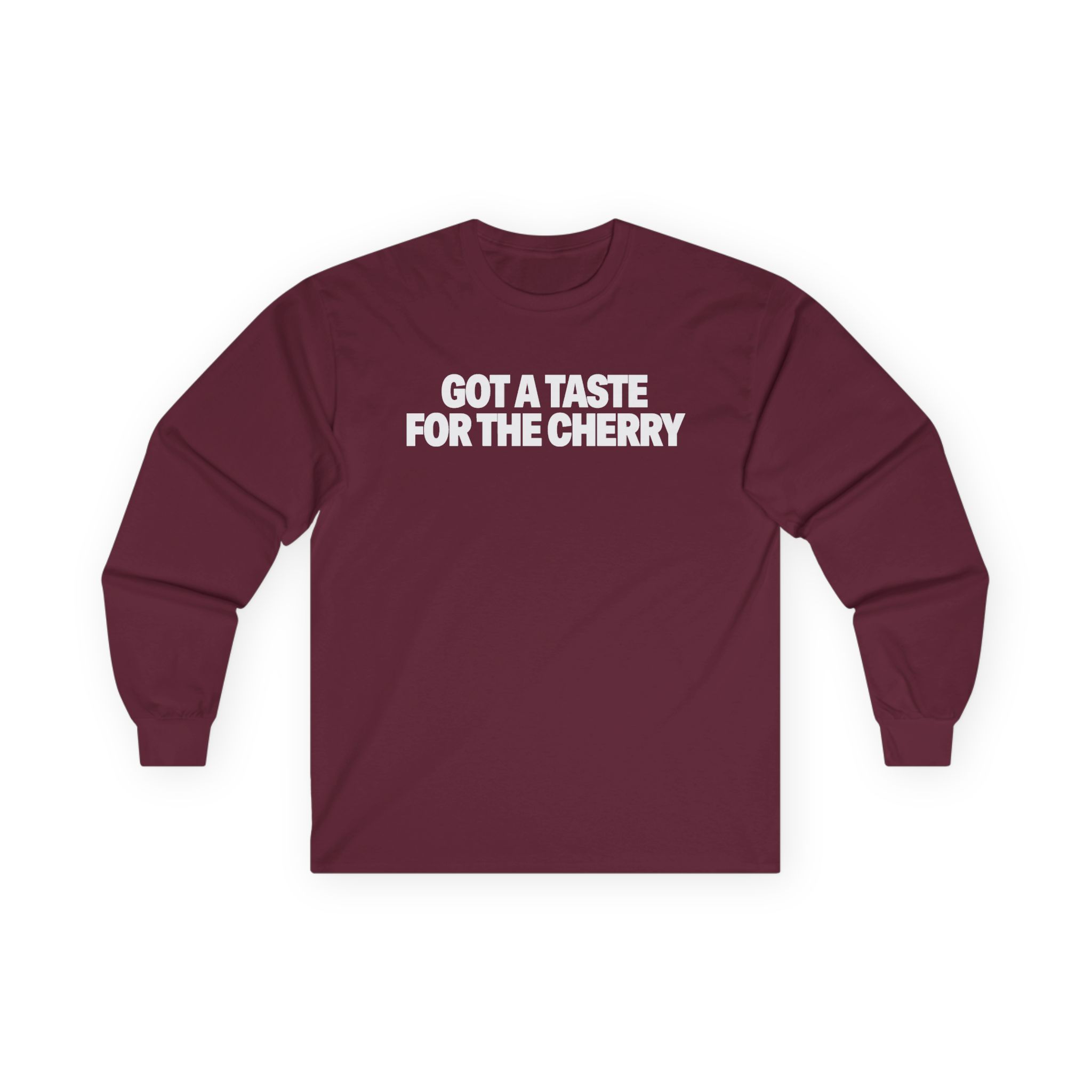D L Take a Bite Cherry Unisex Ultra Cotton Long Sleeve Tee - Image 3