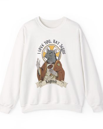 Dropout  Rat Jesus Unisex Heavy Blend™ Crewneck Sweatshirt
