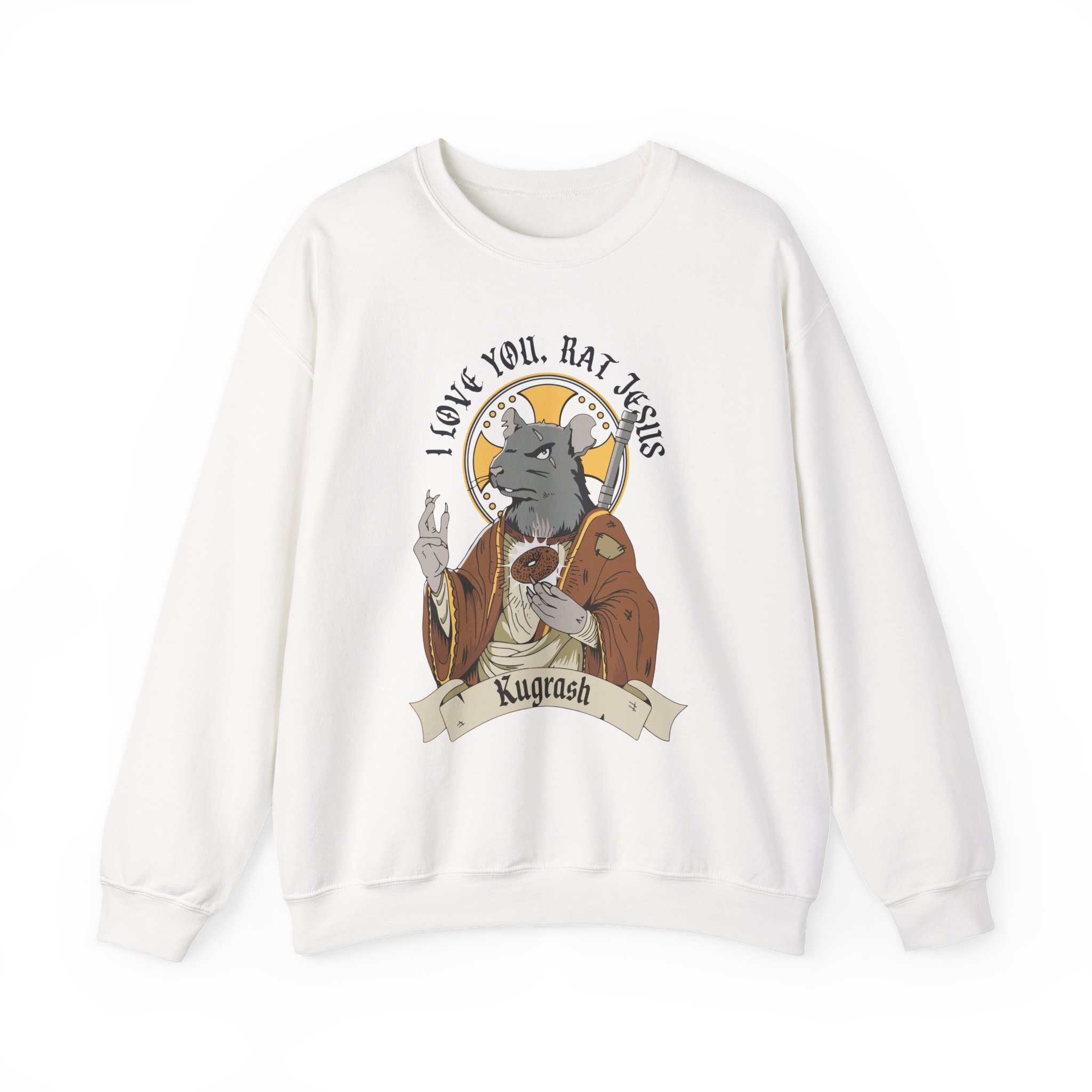 Dropout Rat Jesus Unisex Heavy Blend™ Crewneck Sweatshirt