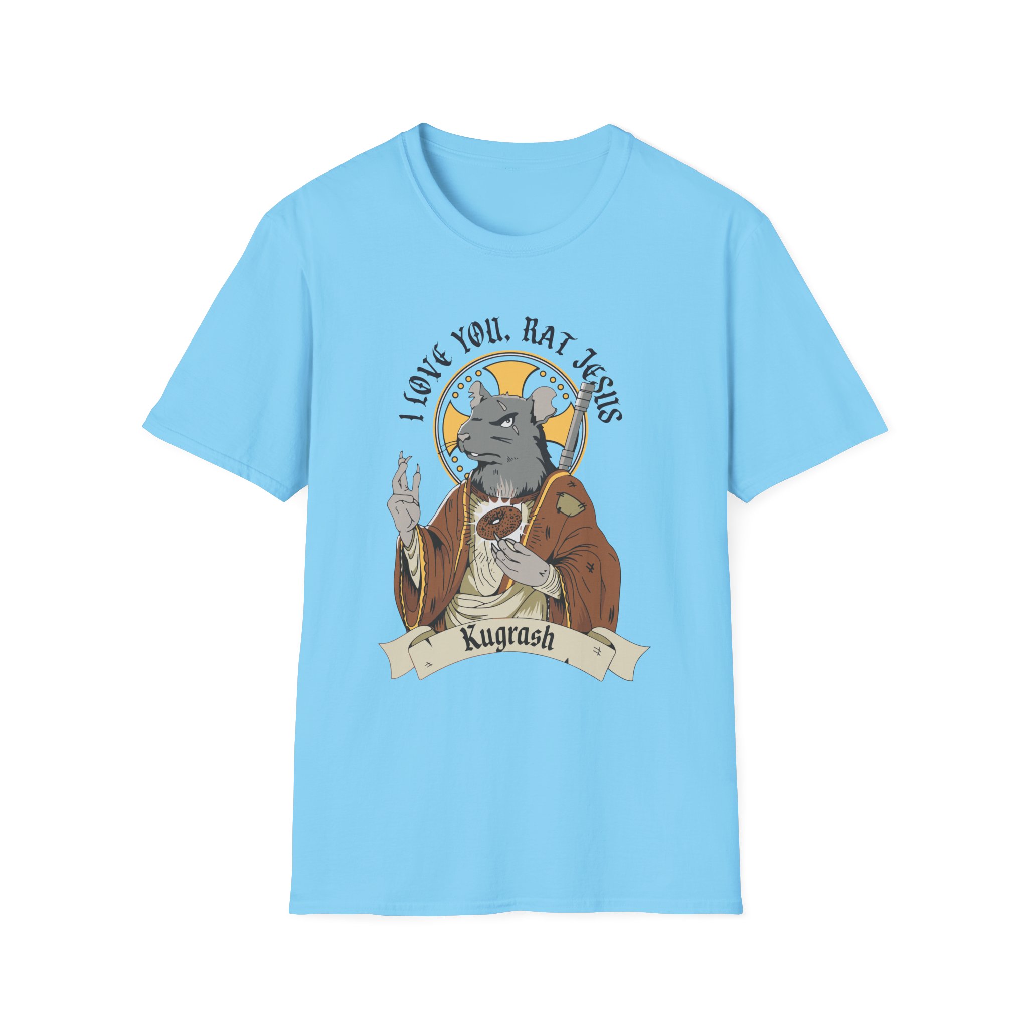 Dropout Rat Jesus Unisex Softstyle T-shirt - Image 15