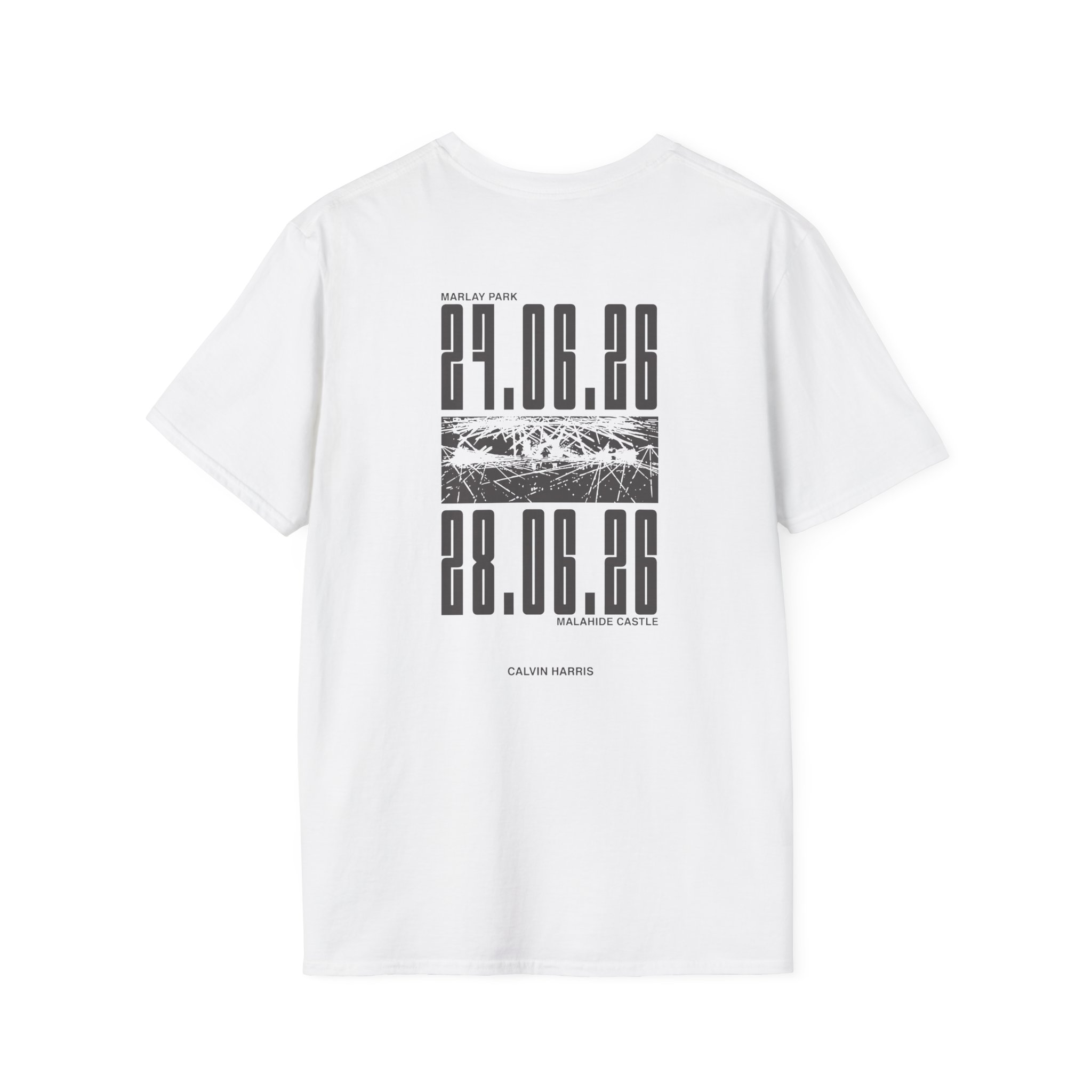 Calvin Harris Malahide Castle Tour Unisex Softstyle T-Shirt - Image 4