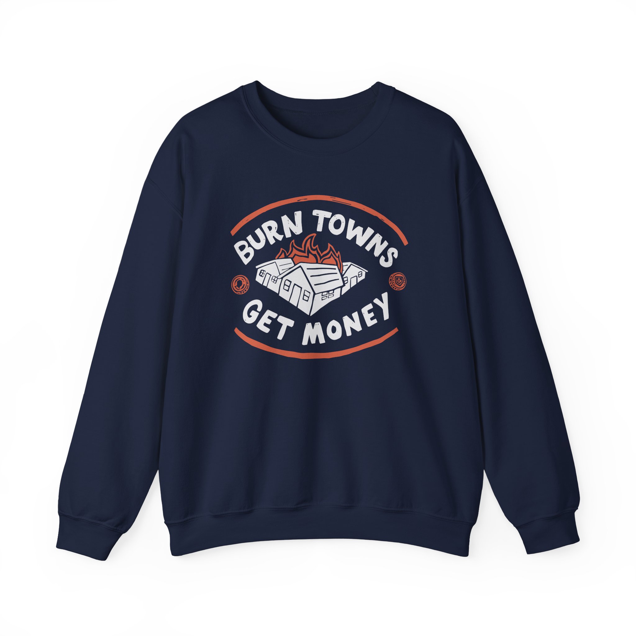 Dropout Burn Towns Get Money Unisex Heavy Blend™ Crewneck Sweatshirt - Image 9