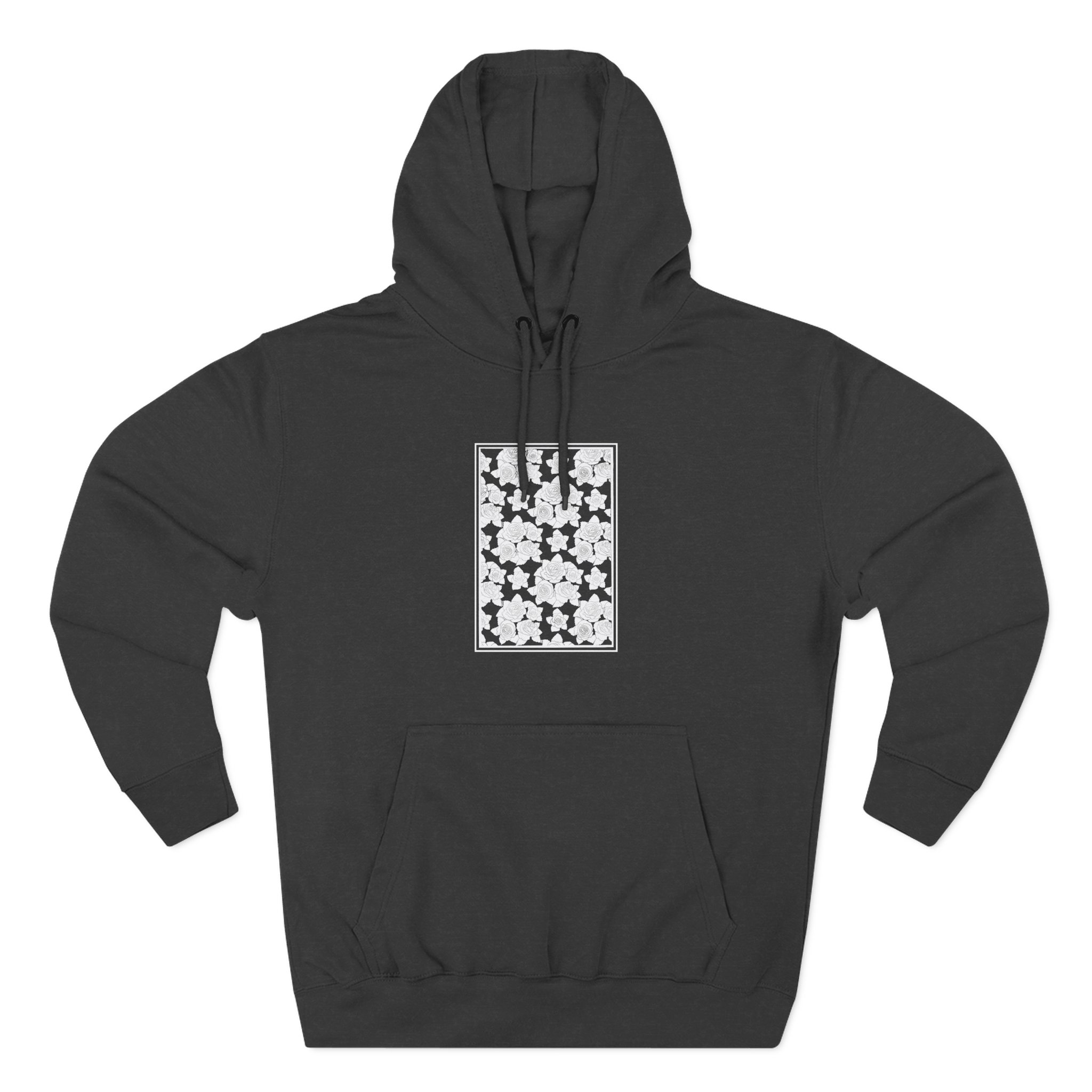 Smoke Floral Three-Panel Fleece Hoodie - Image 3