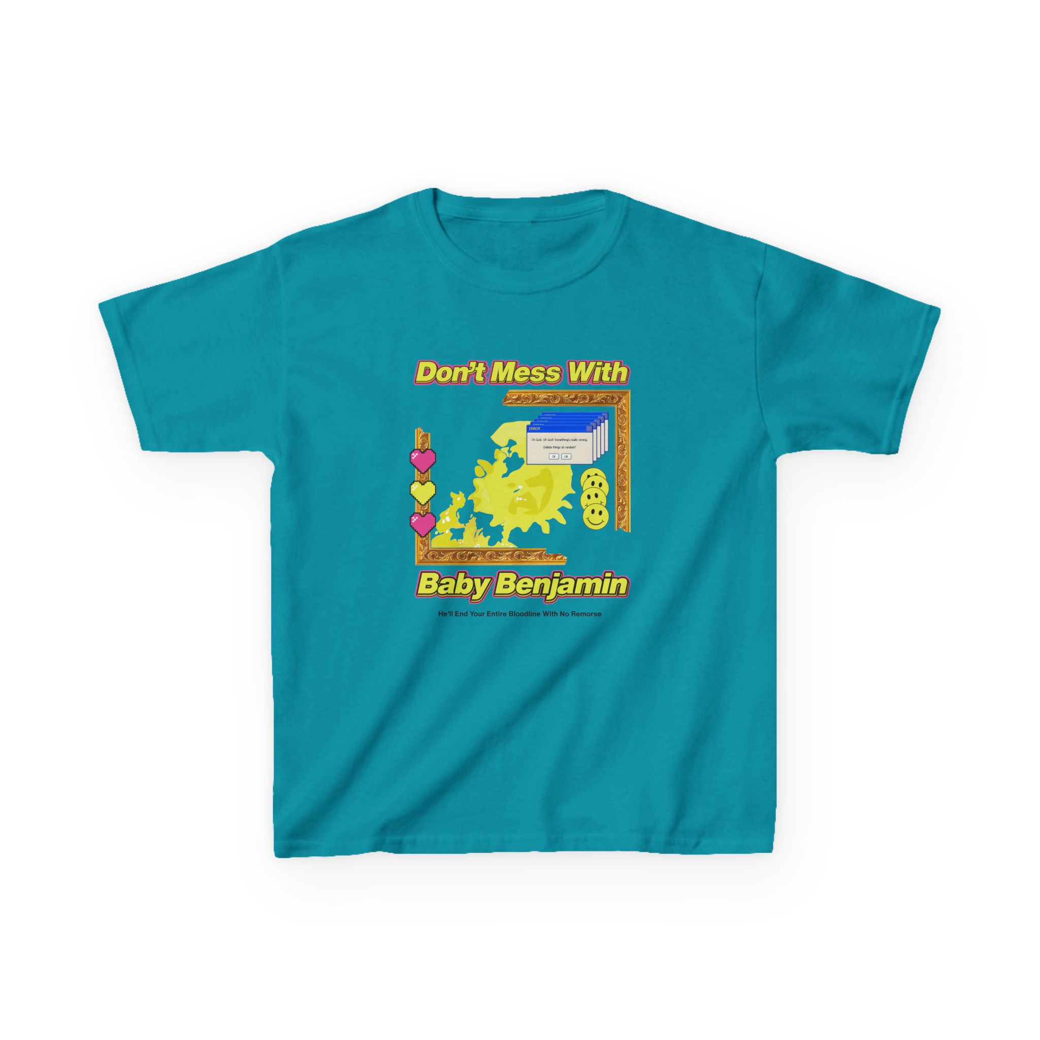 Garrett Watts Don't Mess With Baby Benjamin Kids Heavy Cotton™ Tee - Image 11
