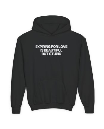 Jenny Holzer Expiring for Love is Beautiful but Stupid Youth Heavy Blend Hooded Sweatshirt