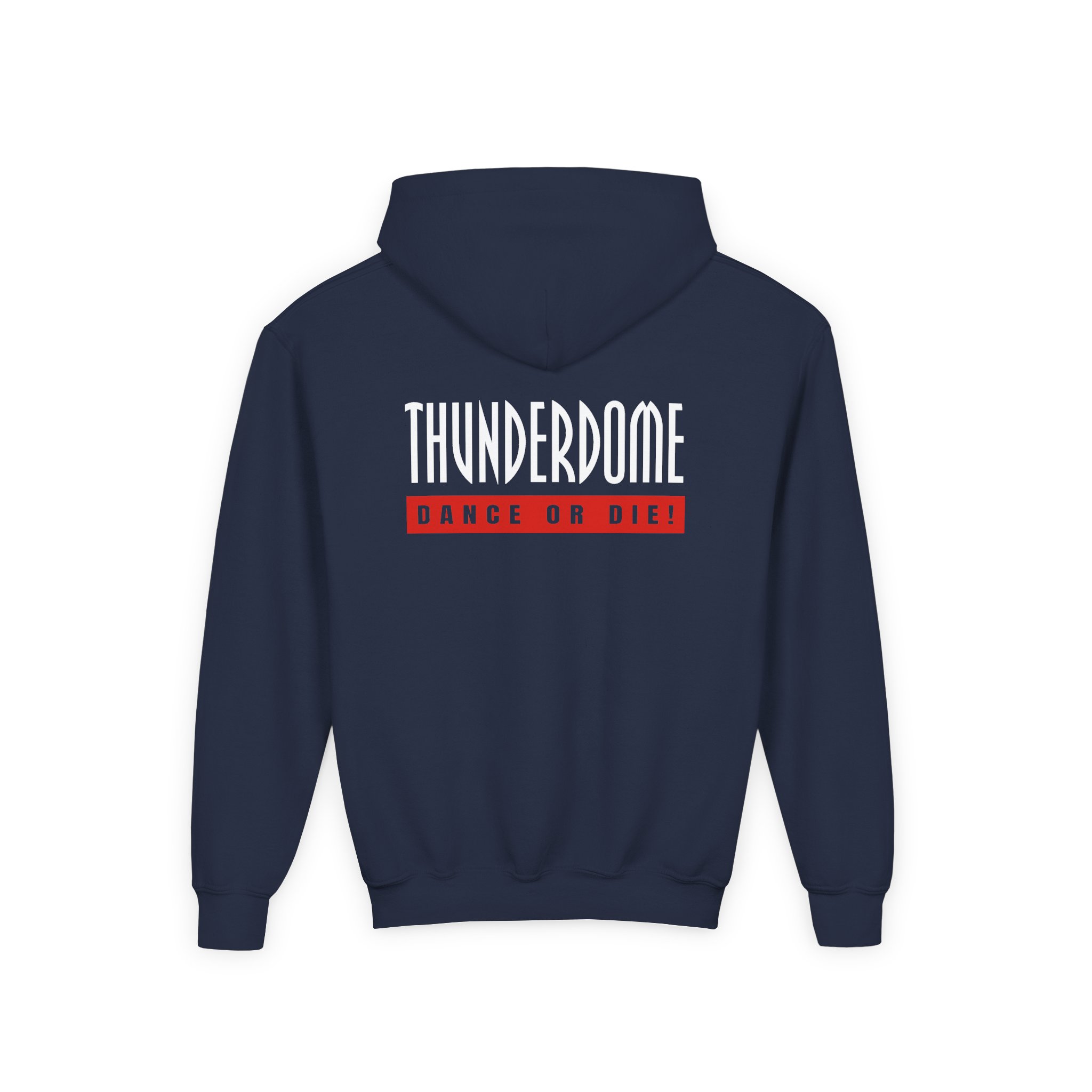 Thunderdome Dance Or Die Youth Heavy Blend Hooded Sweatshirt - Image 6