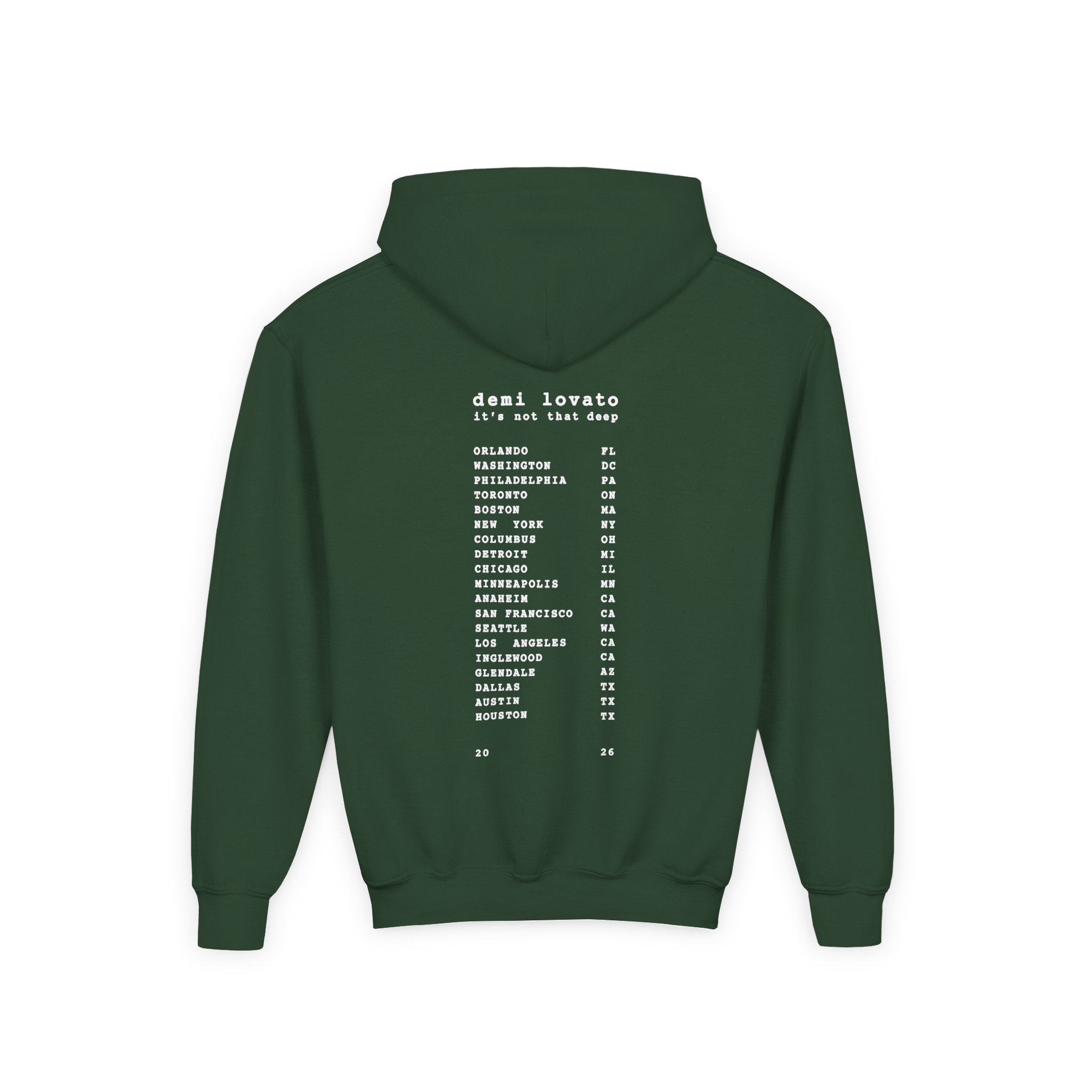D L It’s Not That Deep Tour Youth Heavy Blend Hooded Sweatshirt - Image 6