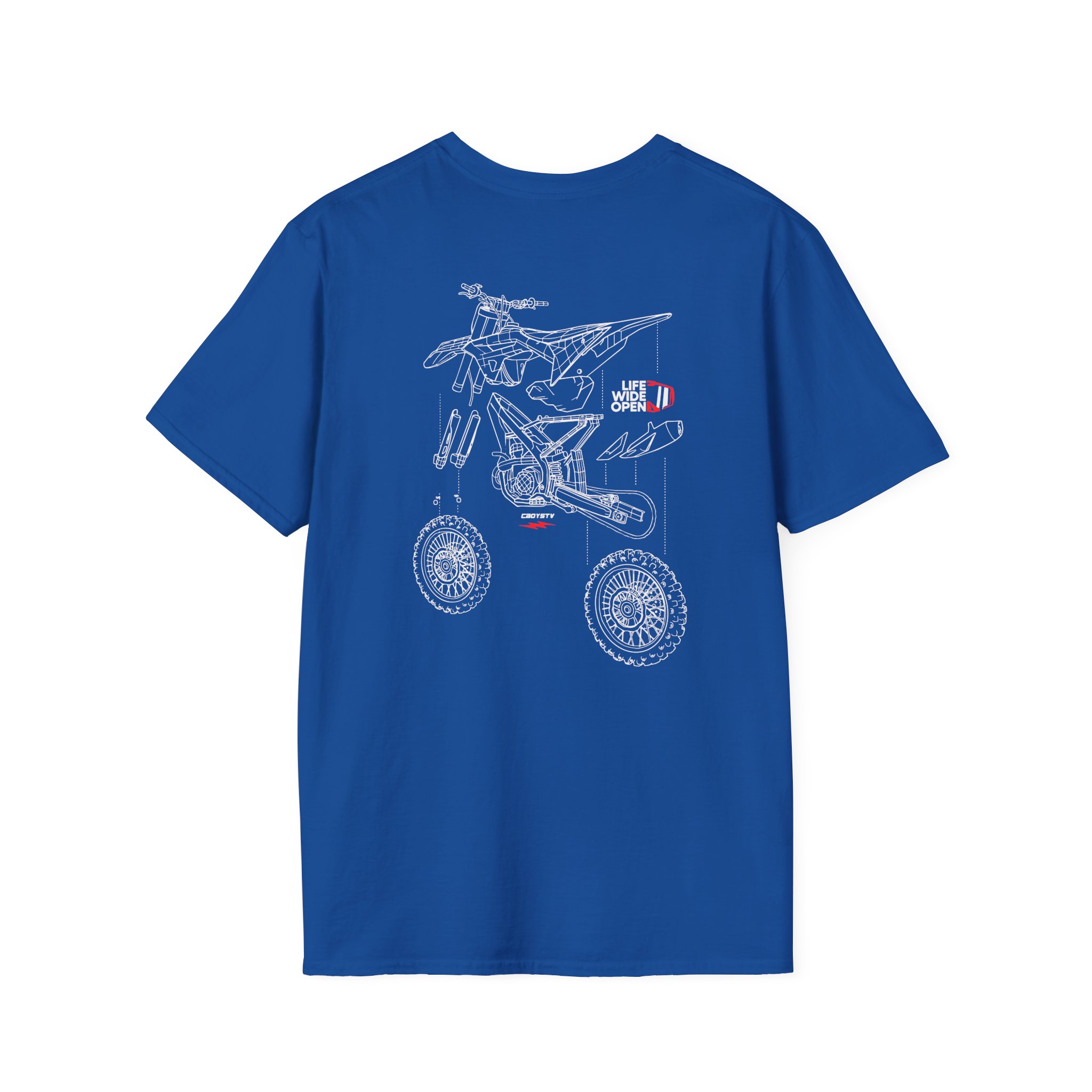 Cboystv Dirtbike Blowup Unisex Softstyle T-Shirt - Image 14