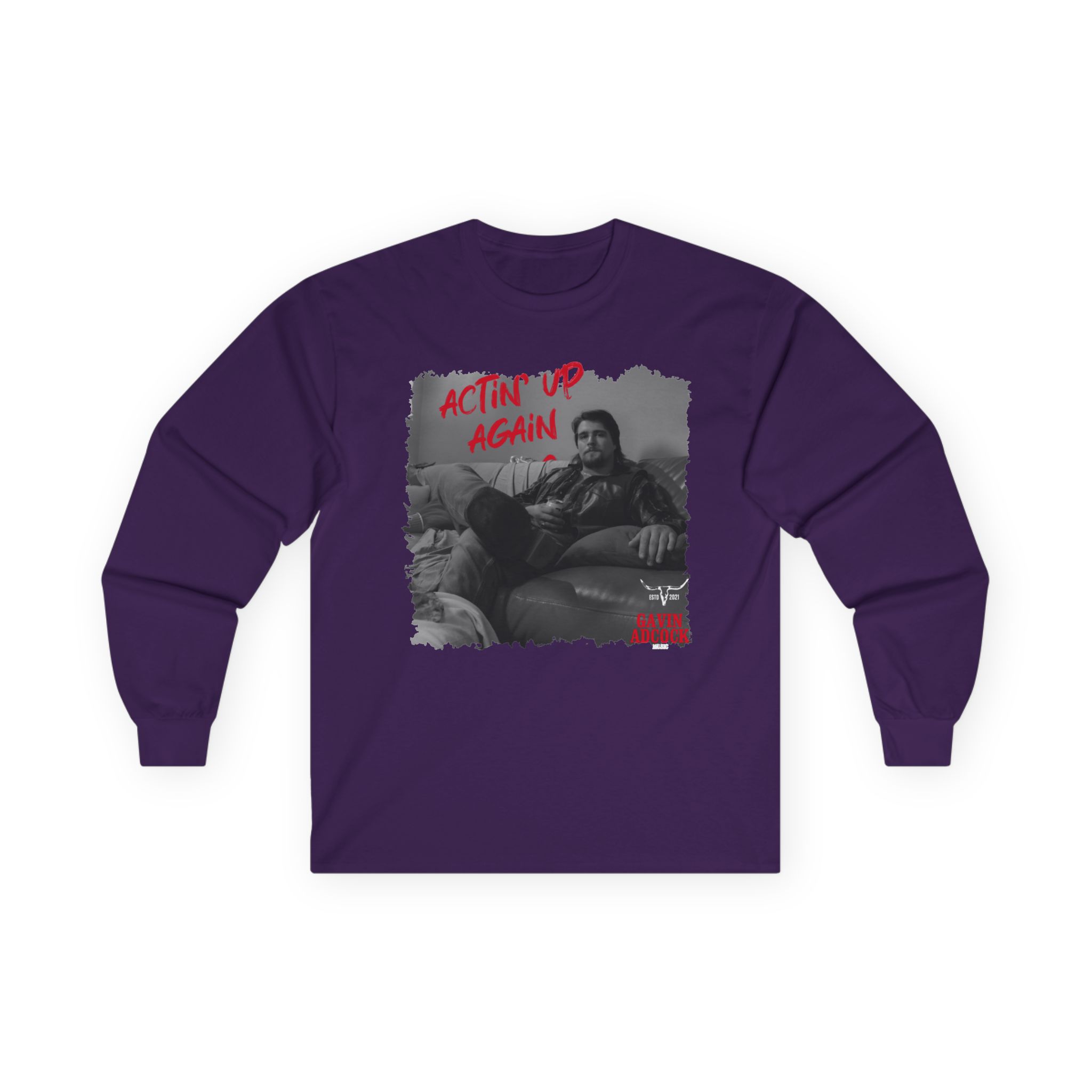 Gavin Adcock Actin' Up Again Album Unisex Ultra Cotton Long Sleeve Tee - Image 7