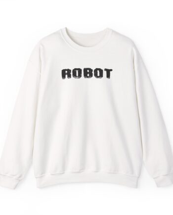 Daft Punk Human After All White Robot Unisex Heavy Blend™ Crewneck Sweatshirt