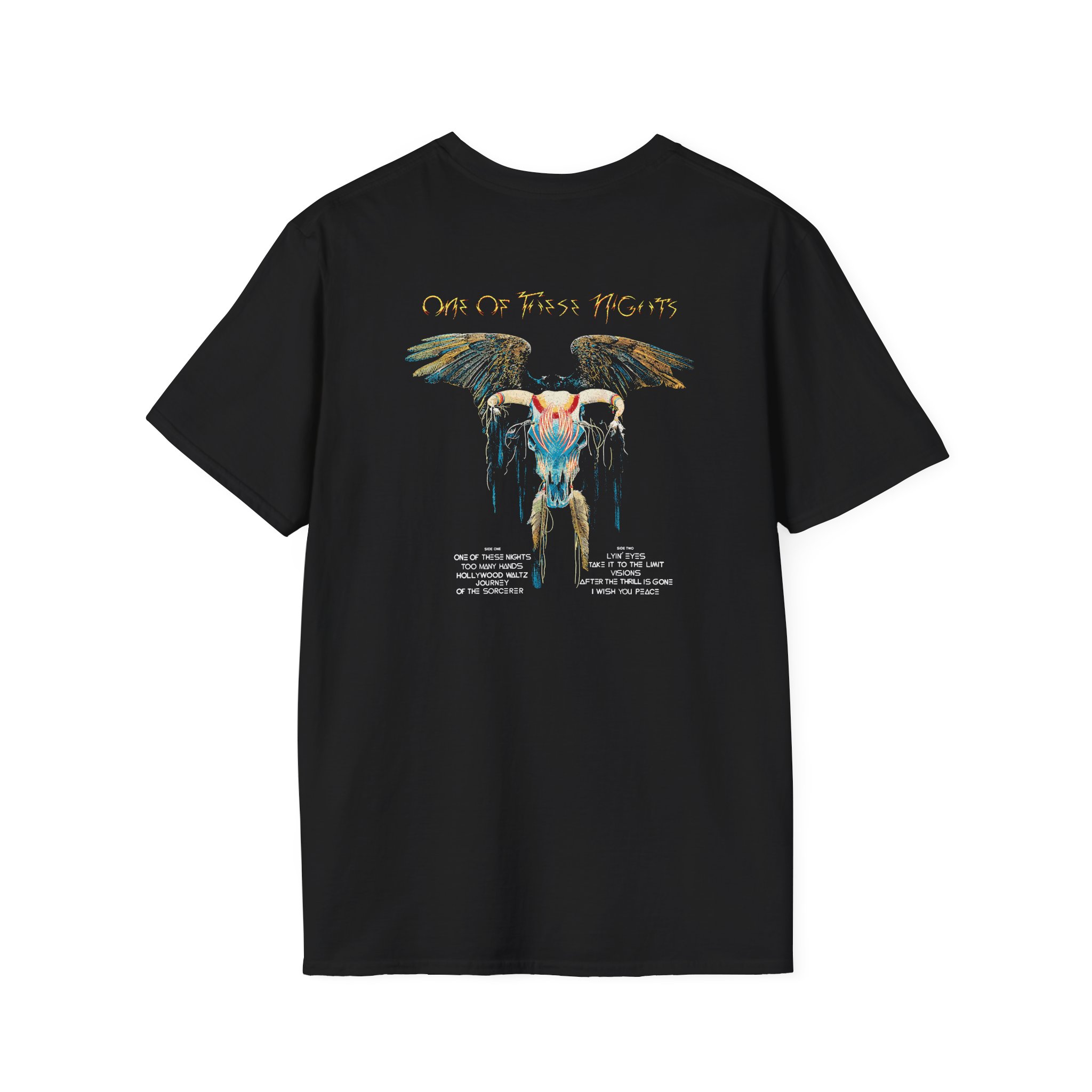 The Eagles One of These Nights Unisex Softstyle T-Shirt - Image 2