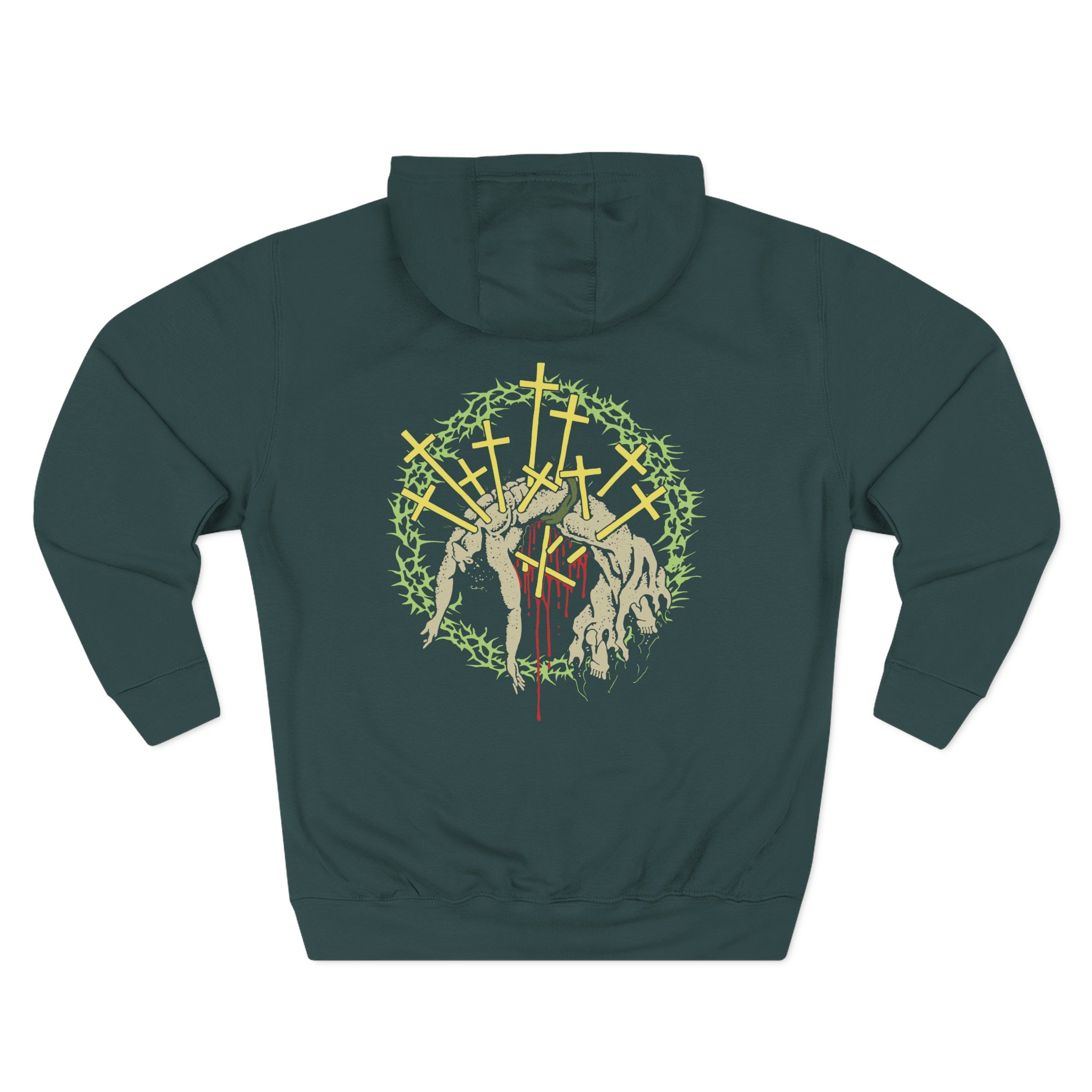 Knocked Loose Crown of Thorns Three-Panel Fleece Hoodie - Image 6