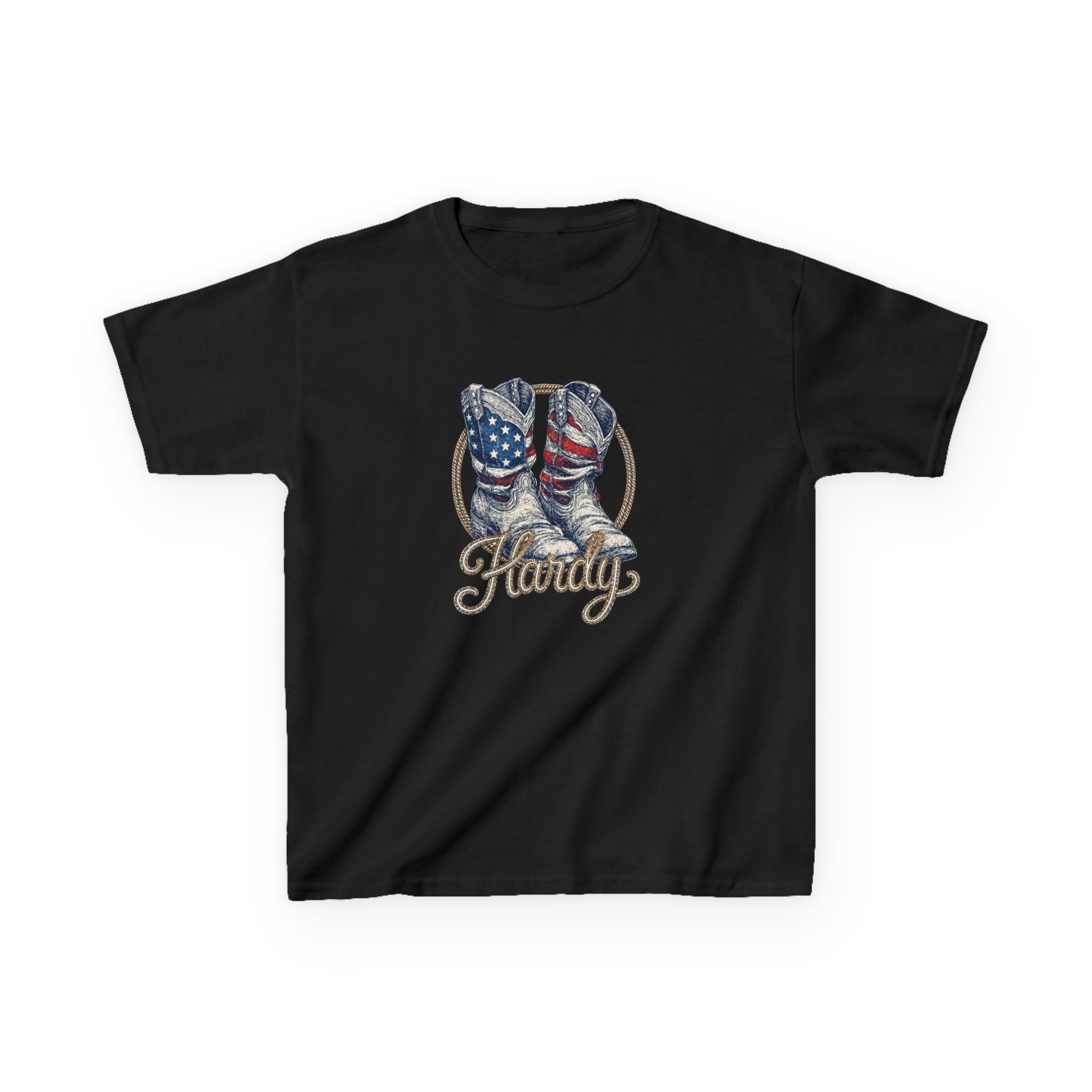Hd Boots Americana Ringer Kids Heavy Cotton™ Tee - Image 5