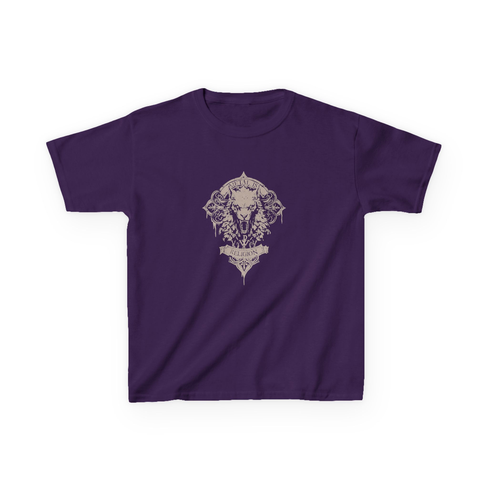 Kids Powerwolf Wolfhead Heavy Cotton™ Tee - Image 5