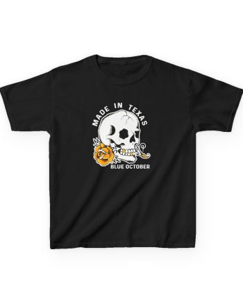 Blue October Skull Rose Kids Heavy Cotton™ Tee
